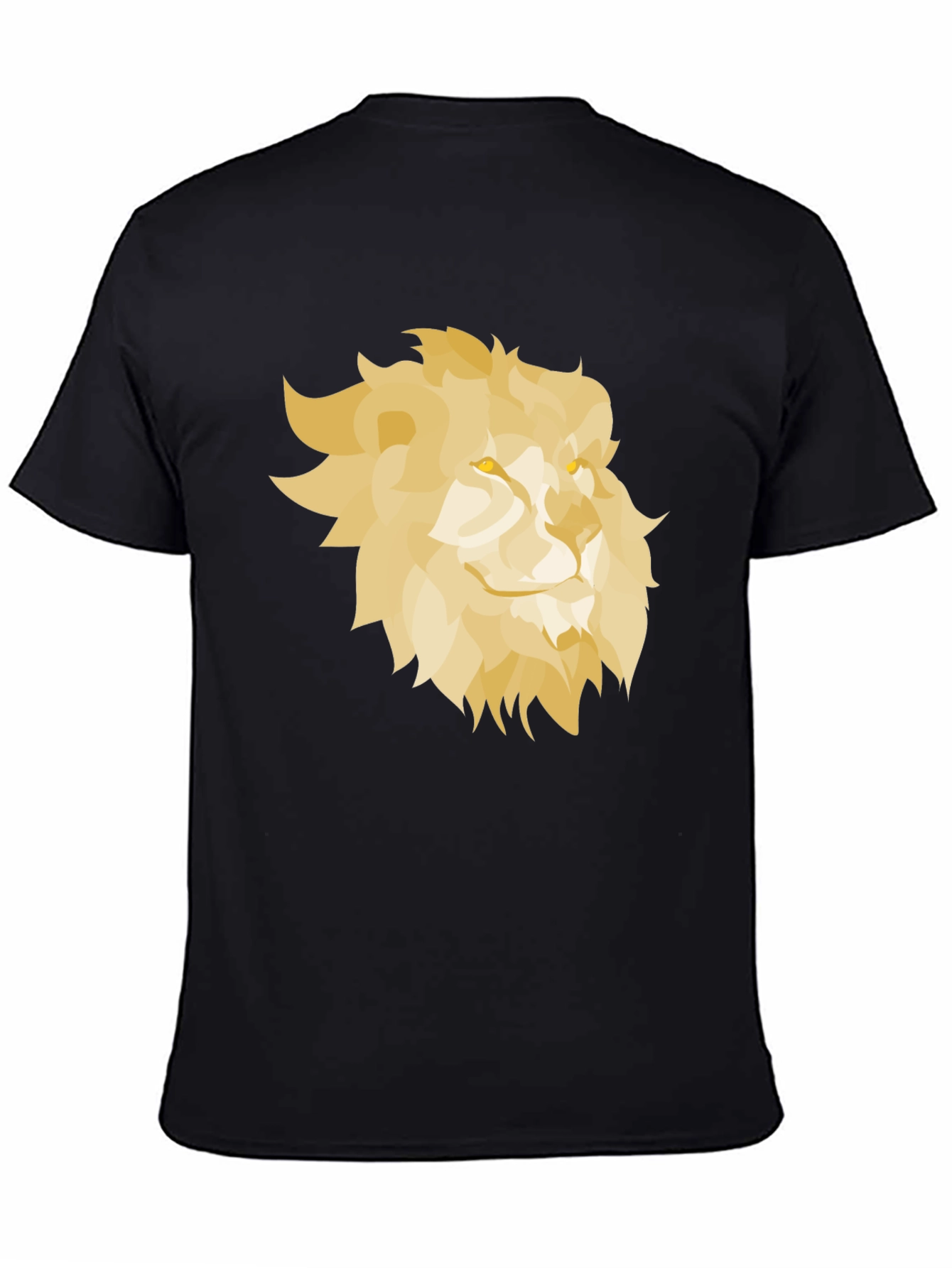 Black Lion Graphic Black T-Shirt view 4