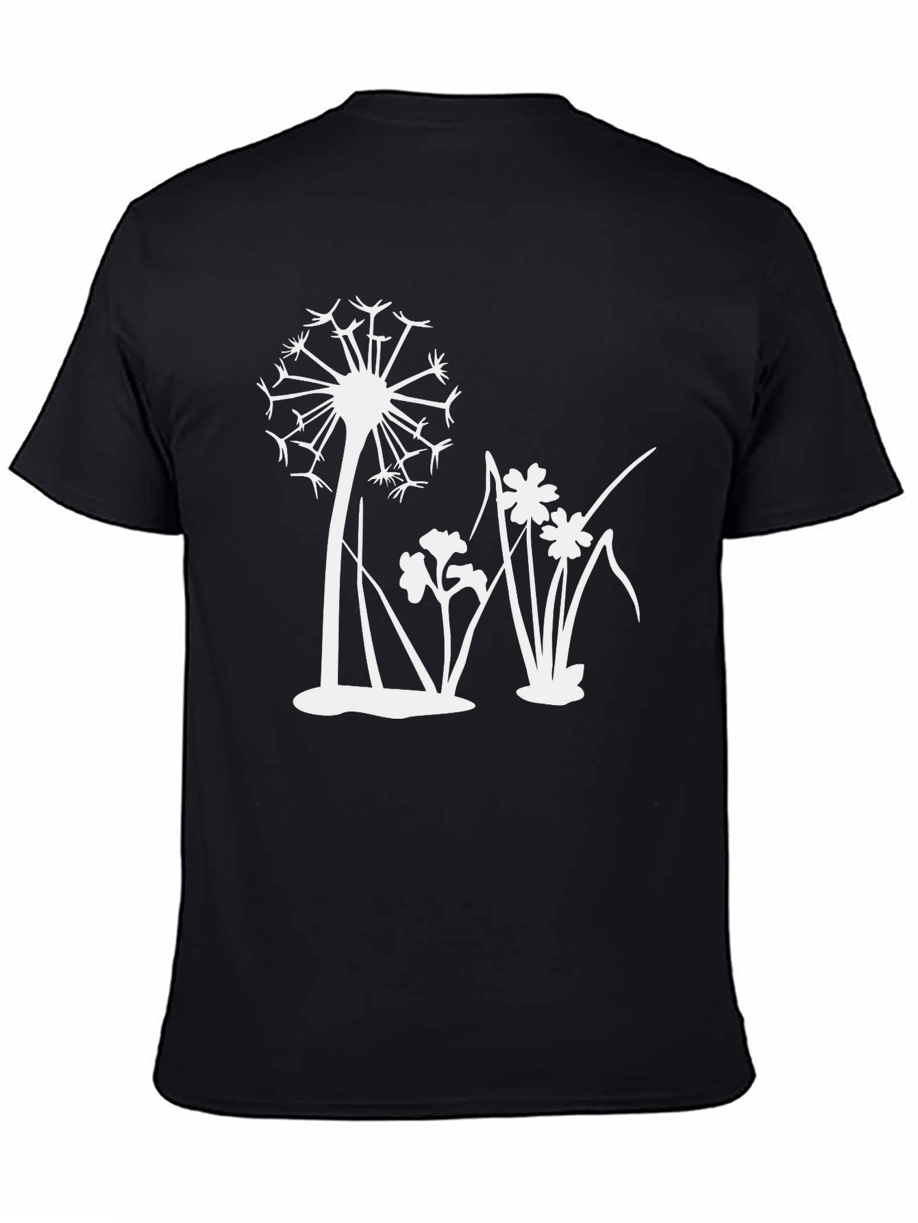 Black Dandelion Graphic Black T-Shirt view 4