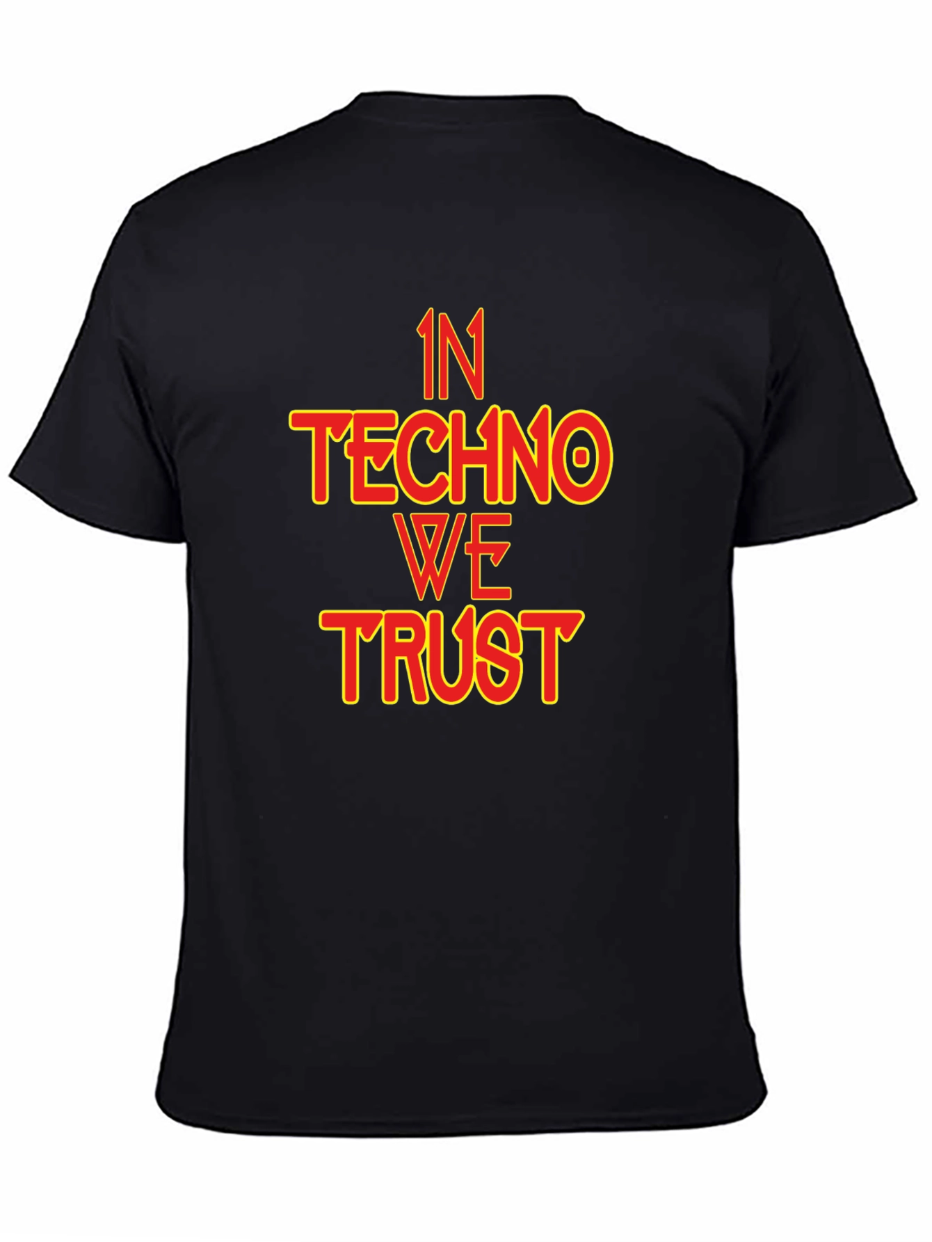 Black In Techno We Trust Graphic Tee - EDM Music Lover Shirt view 4
