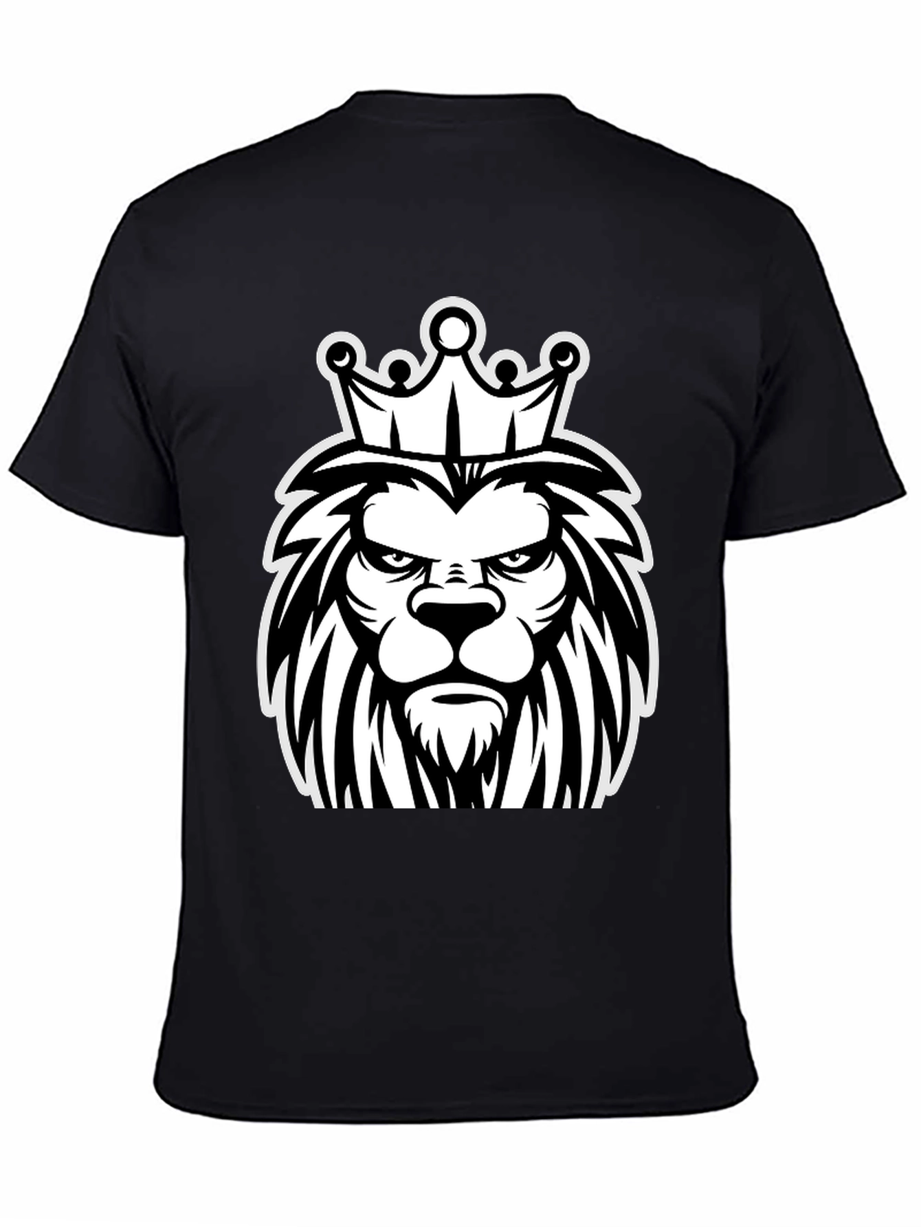 Black Lion King Graphic T-Shirt - Black view 4