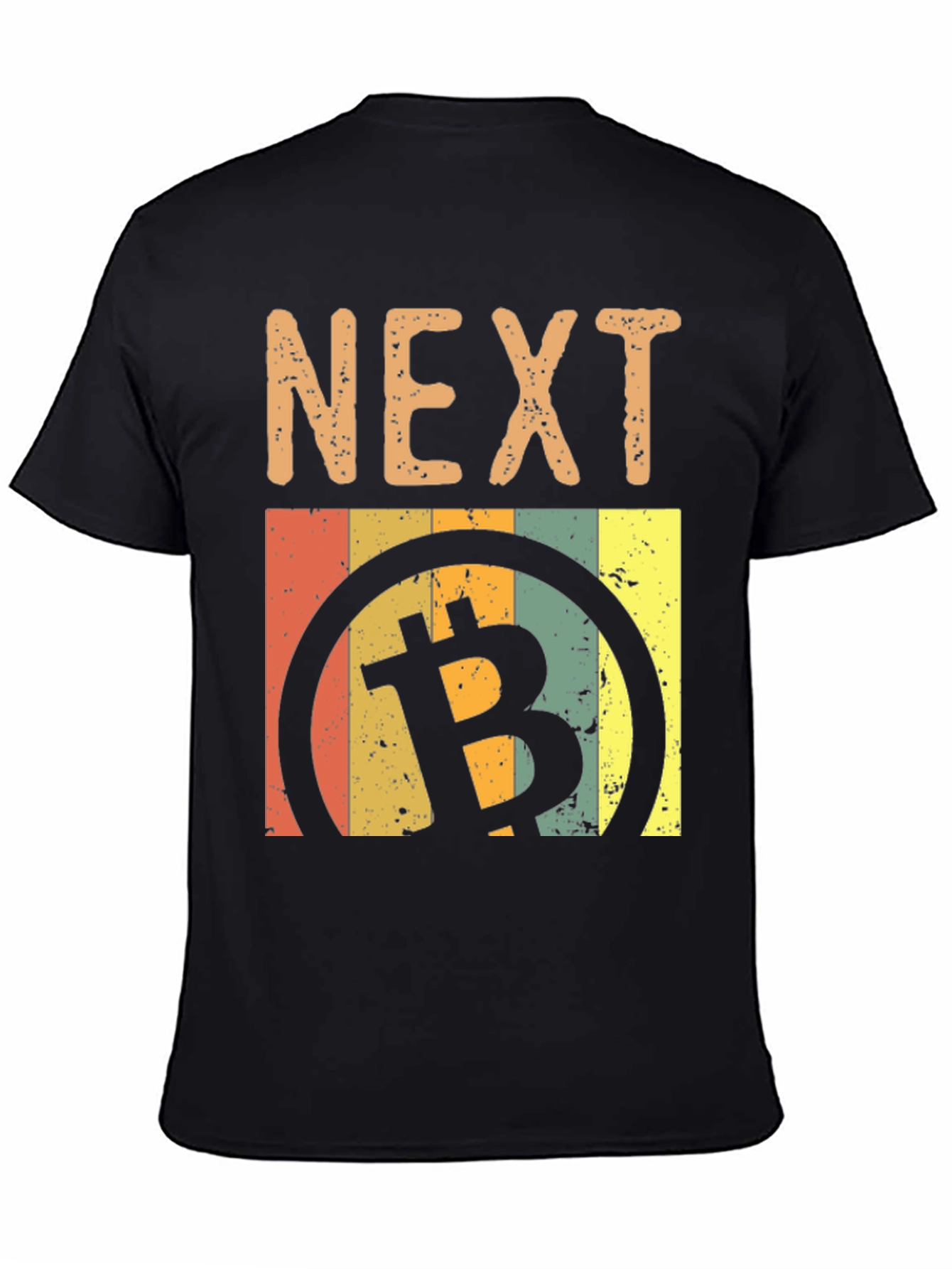 Black Next Bitcoin Retro Style Graphic Tee view 4