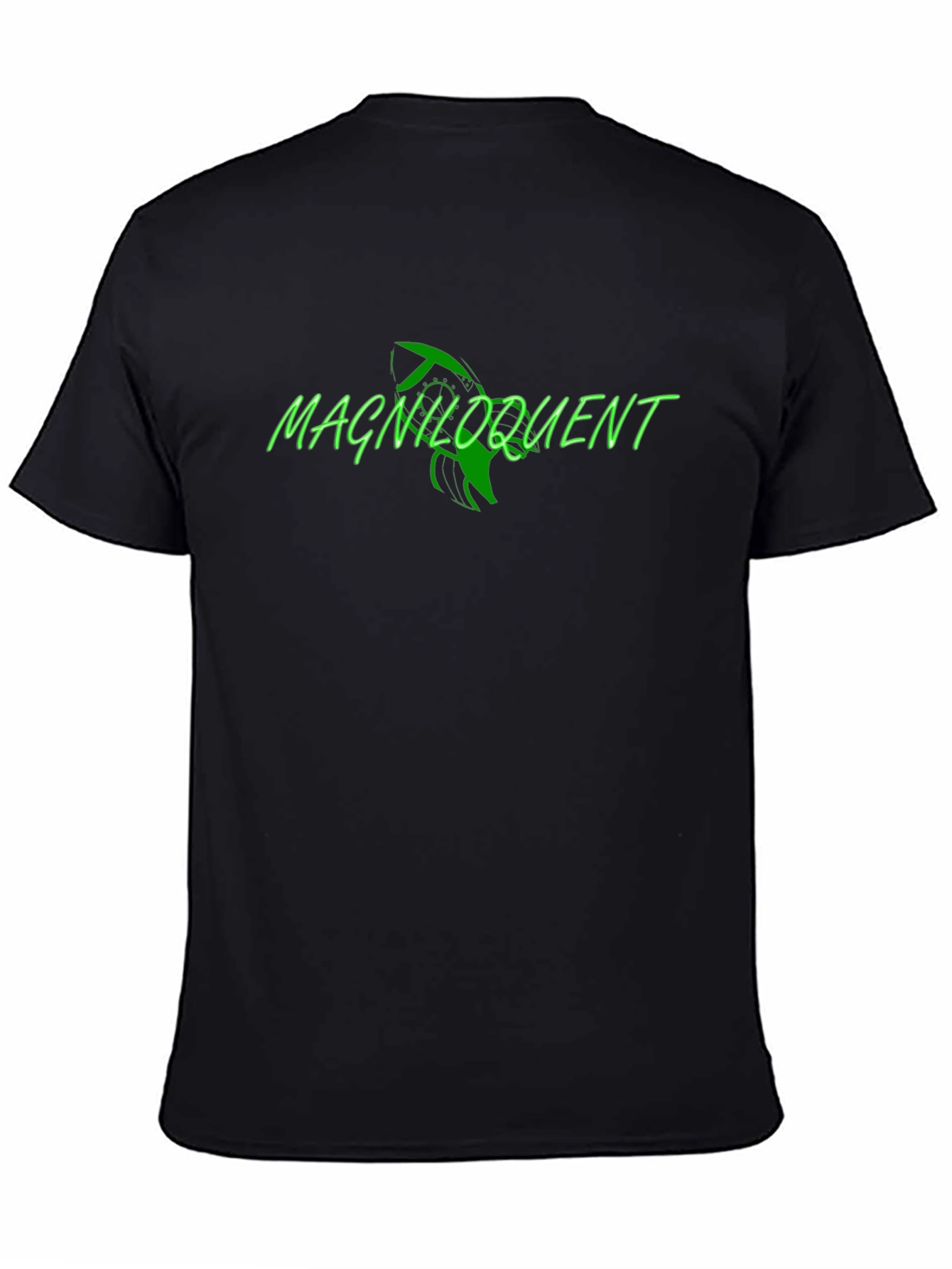 Black Magniloquent Graphic T-Shirt - Men's Black Tee view 4