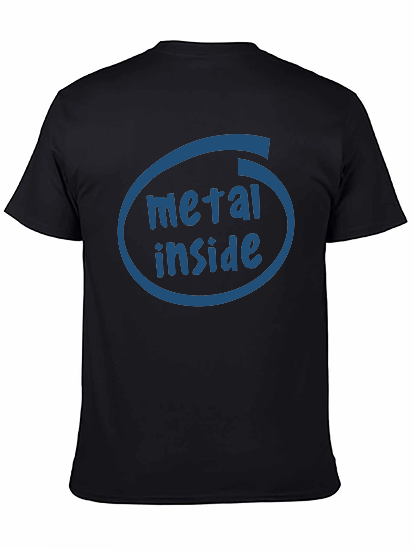 Black Metal Inside Funny Graphic T-Shirt view 4