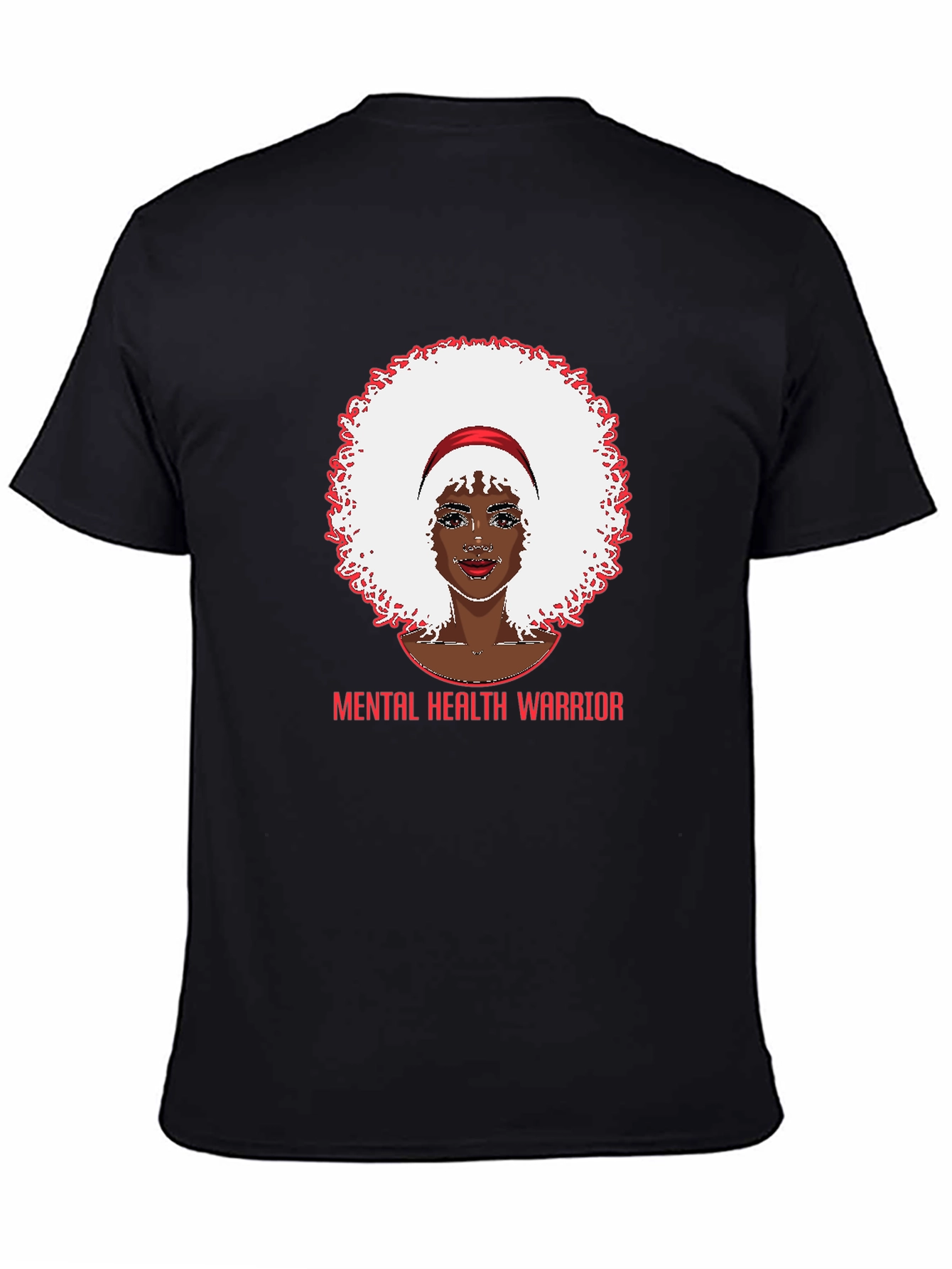 Black Mental Health Warrior T-Shirt - Unisex view 4