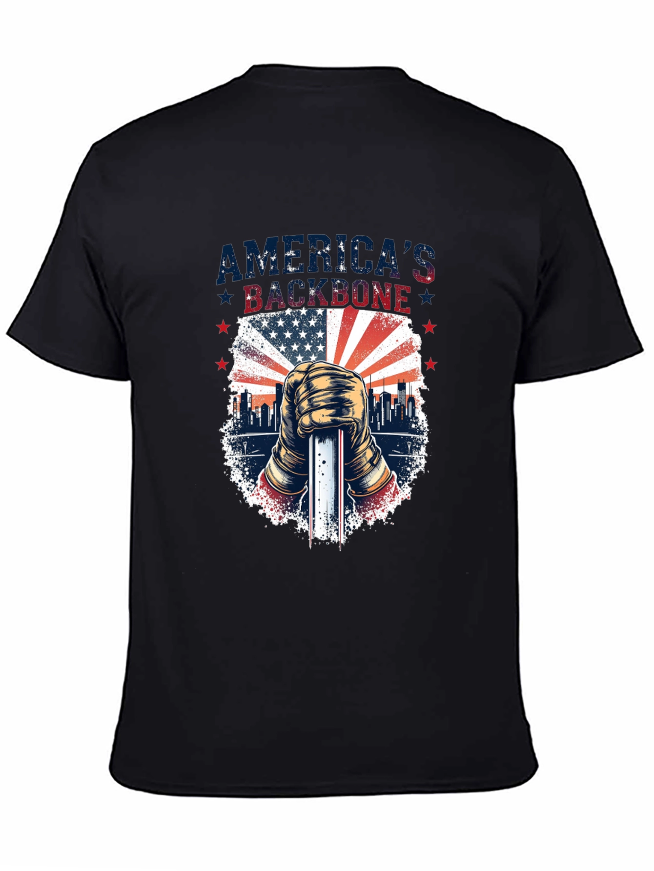 Black America's Backbone T-Shirt view 4