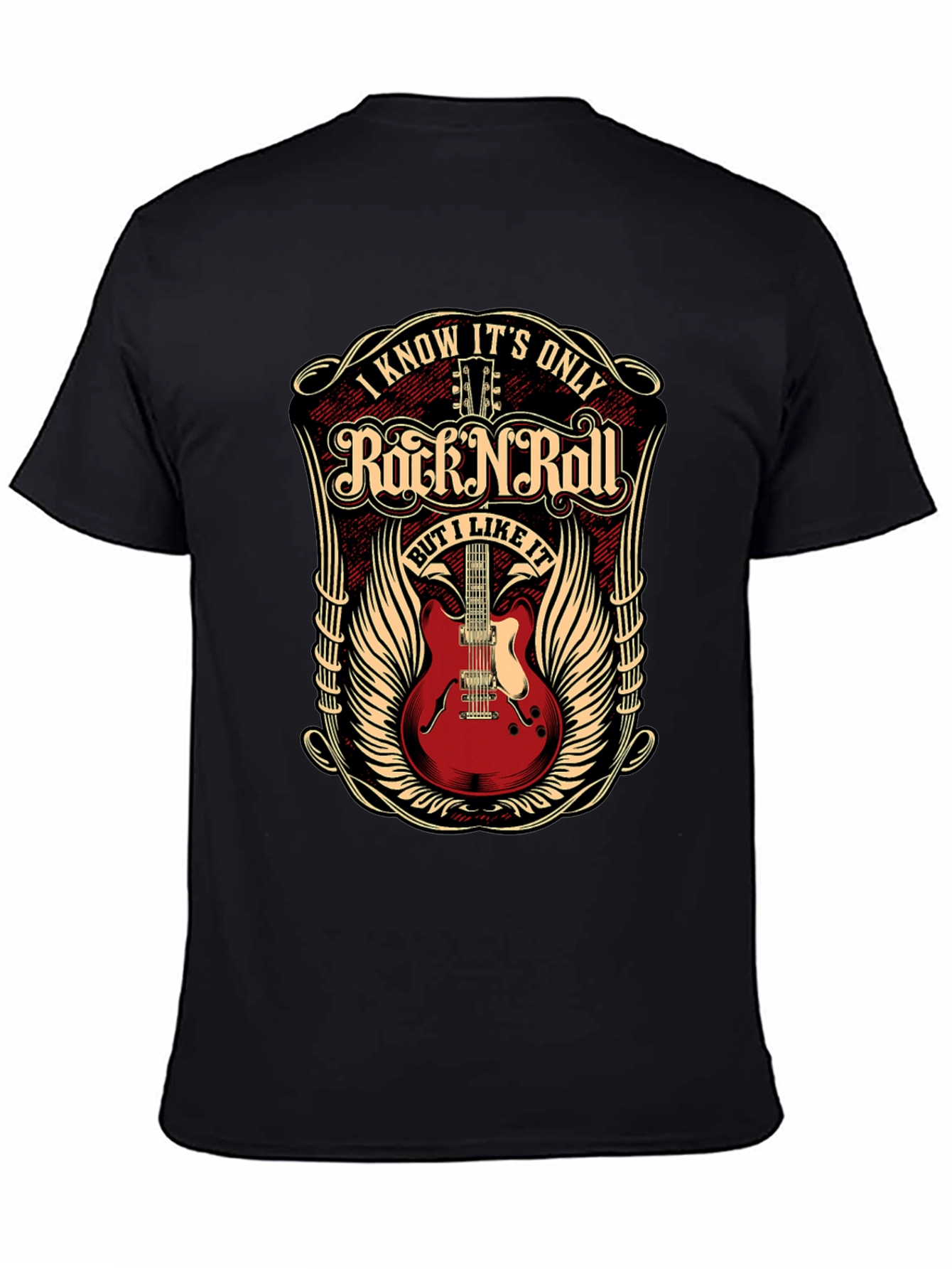 Black Rock N Roll Graphic T-Shirt - Music Lover Tee view 4