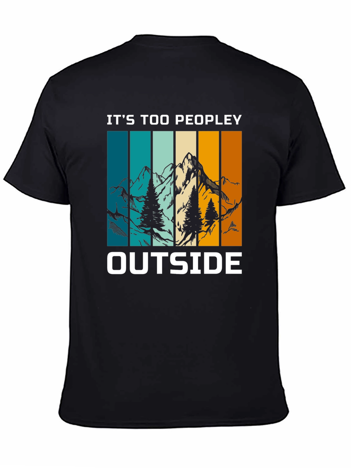 Black It's Too Peopley Outside Graphic Tee view 4