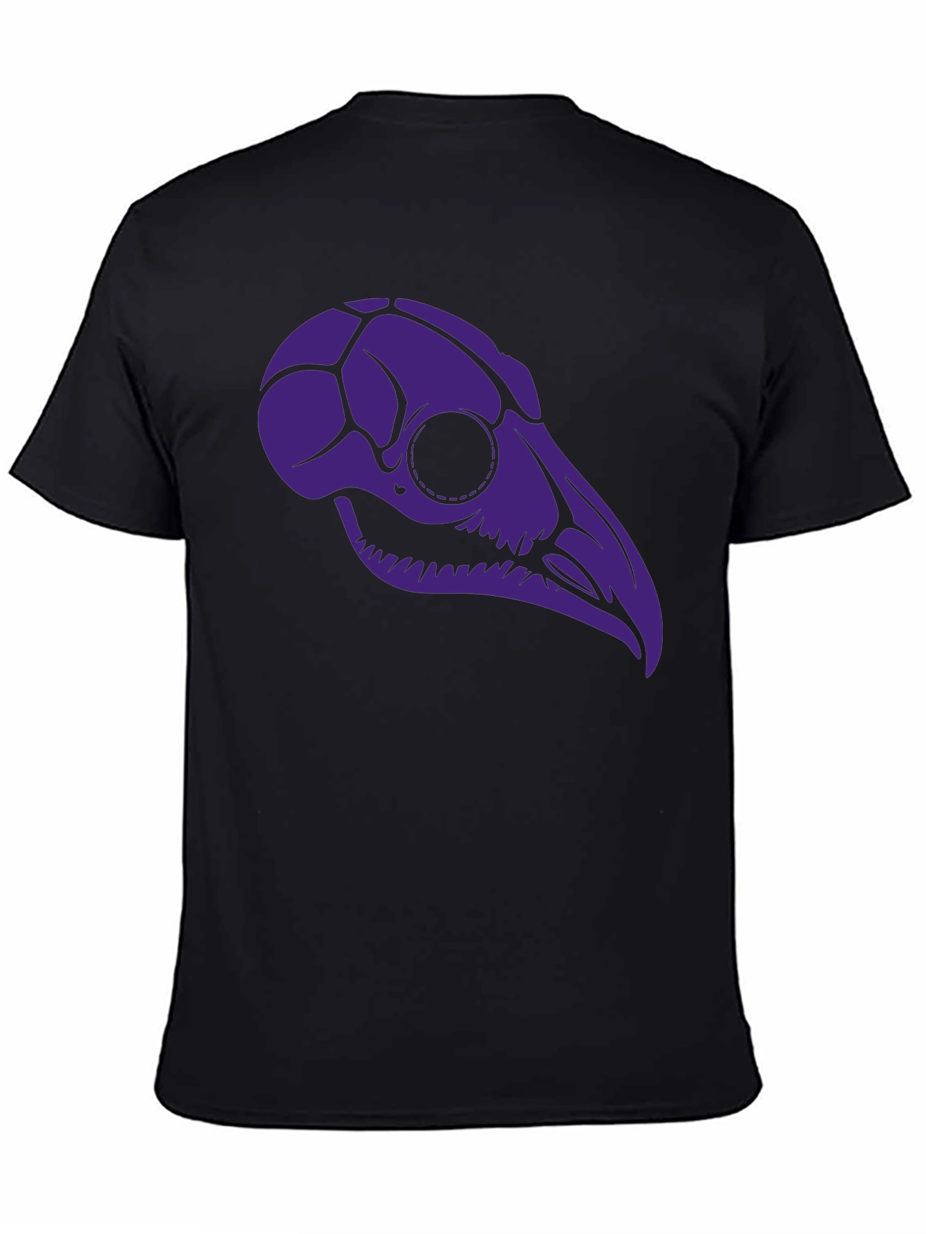 Black Raven Skull Graphic Tee - Black T-Shirt view 4