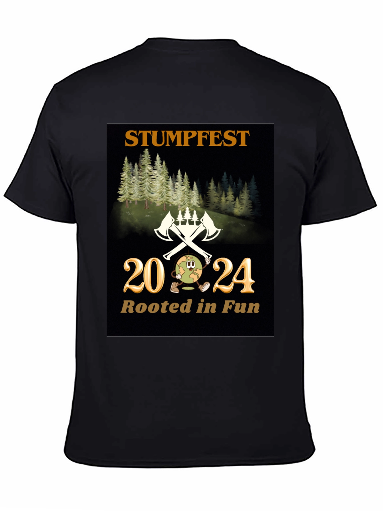 Black Stumpfest 2024 T-Shirt - Rooted in Fun! view 4