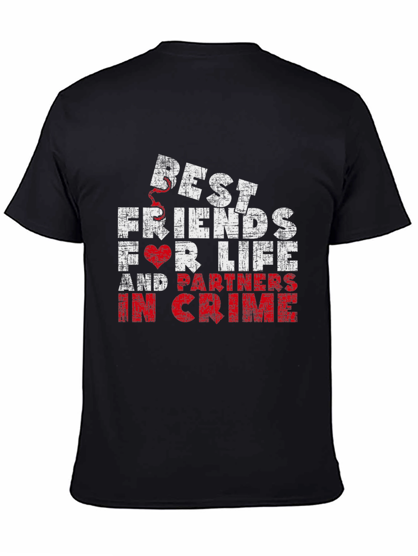 Black Best Friends For Life T-Shirt view 4