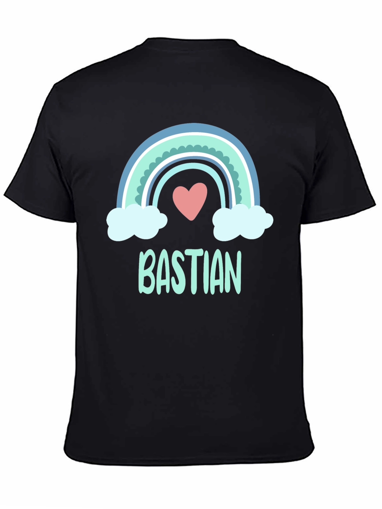 Black Bastian Rainbow Heart T-Shirt view 4