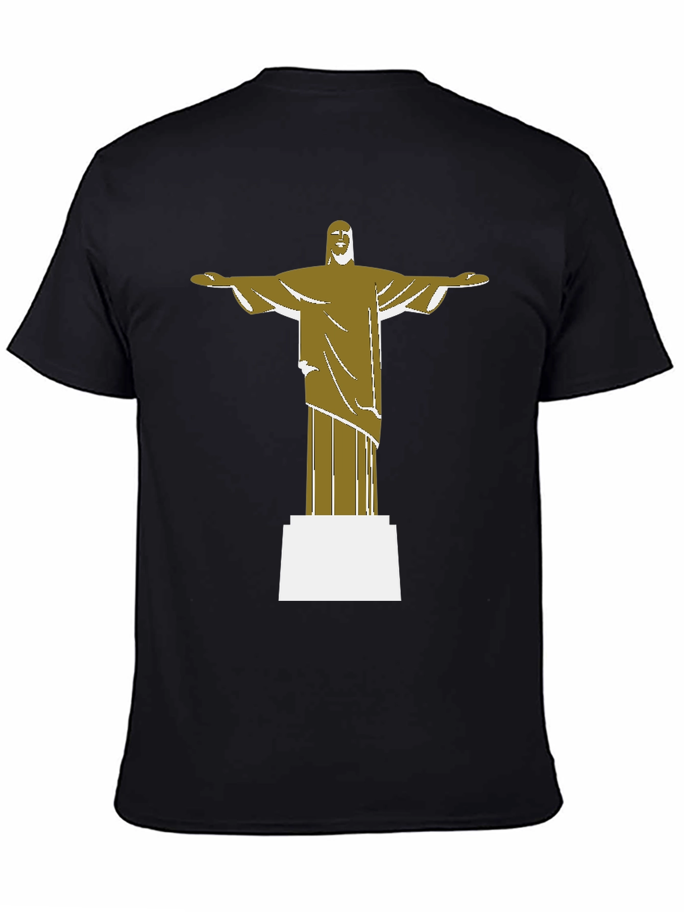 Black Christ the Redeemer Graphic Tee - Black Cotton Blend view 4