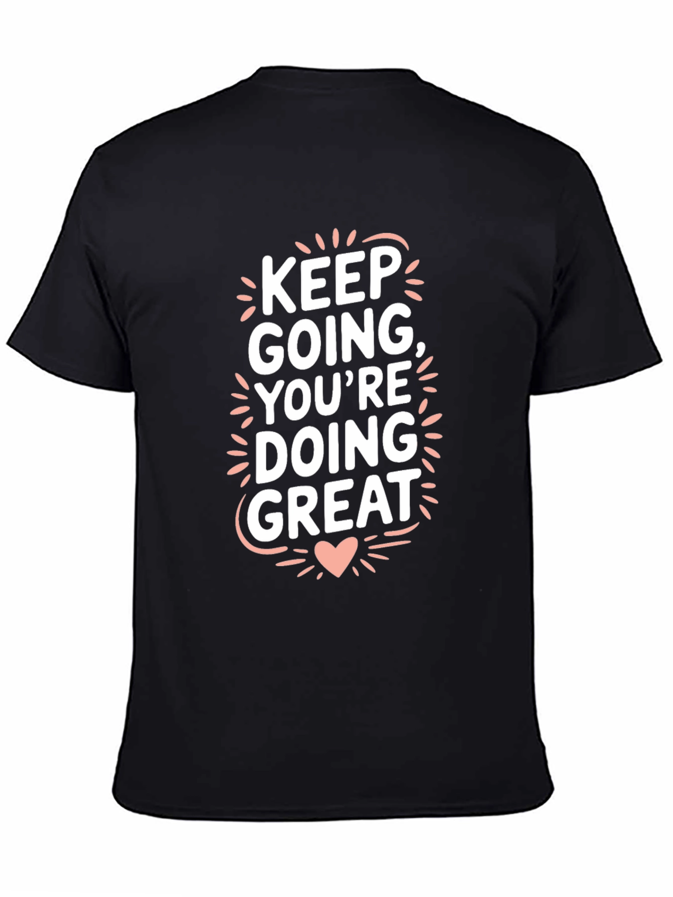 Black Keep Going Graphic Tee - Motivational T-Shirt view 4