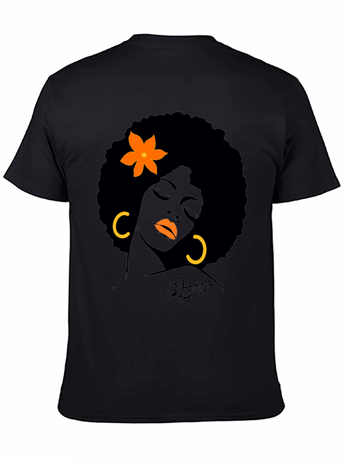 Queen Graphic T-Shirt - Afrocentric Black Tee - 4