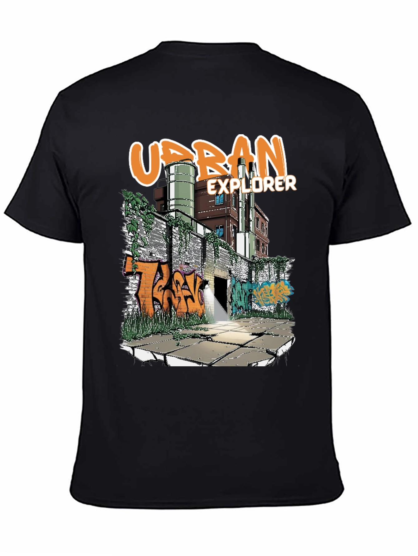 Urban Explorer Graphic Tee - Cool Street Art Design - 4