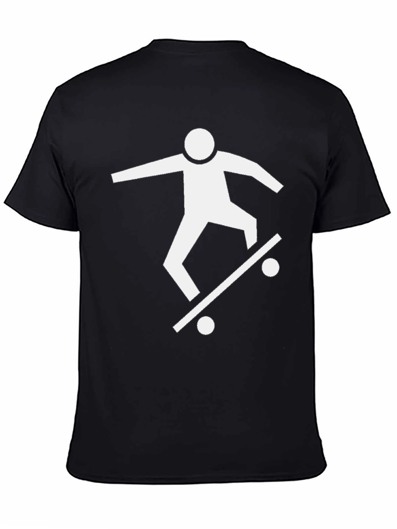 Black Skateboarder Graphic Tee - Black view 4