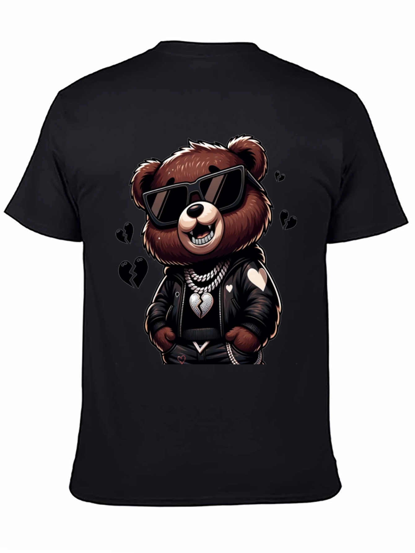 Black Cool Bear Graphic Tee - Stylish & Unique Design view 4