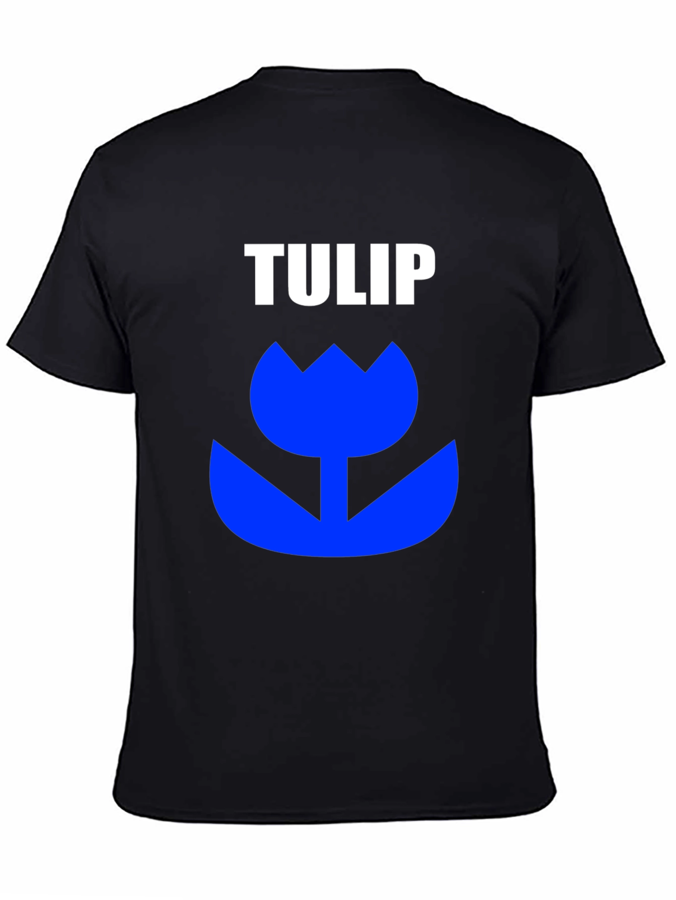 Black TULIP Graphic Tee - Bold Statement T-Shirt view 4