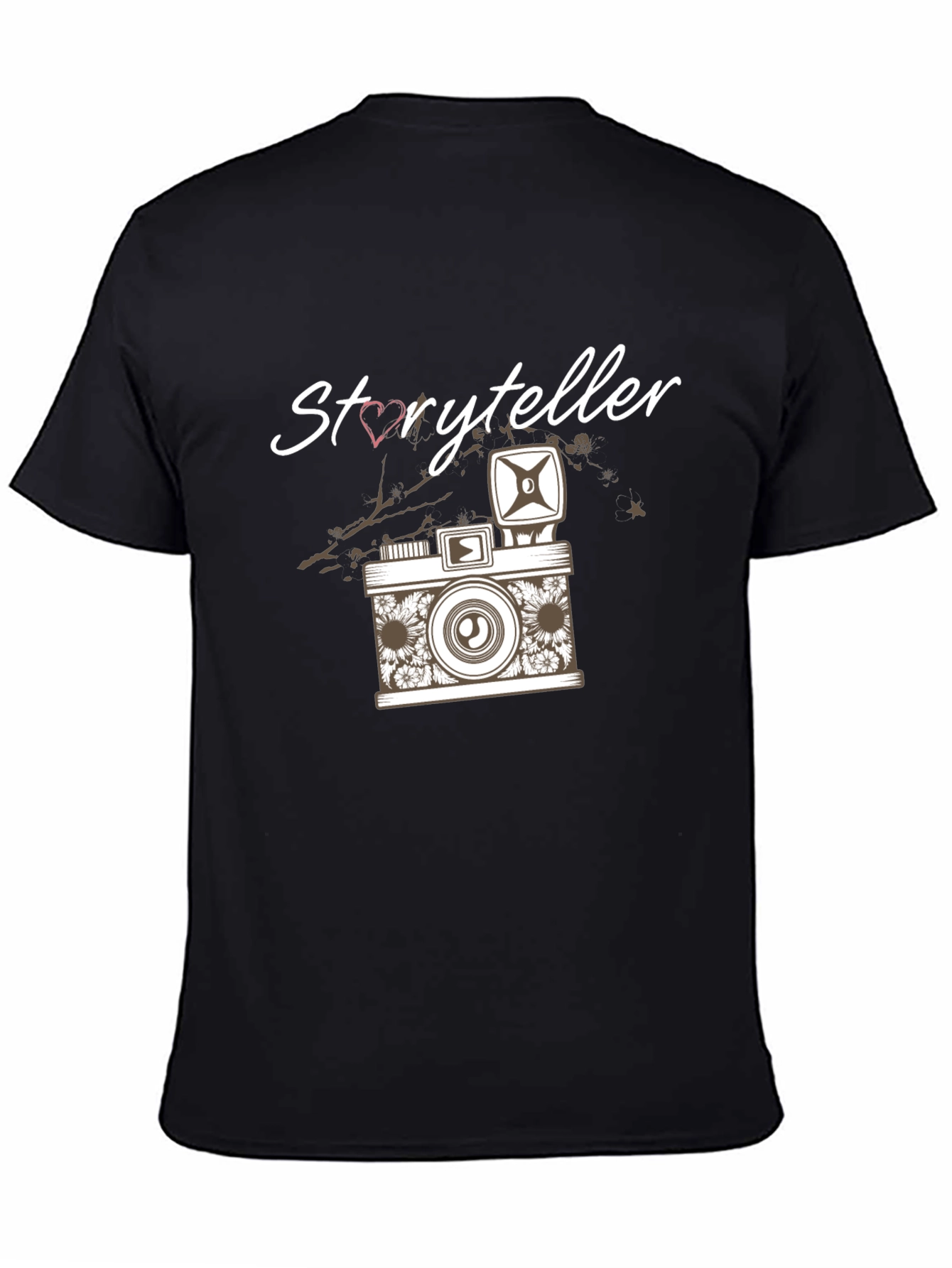 Black Storyteller Camera Graphic T-Shirt - Trendy Casual Tee view 4