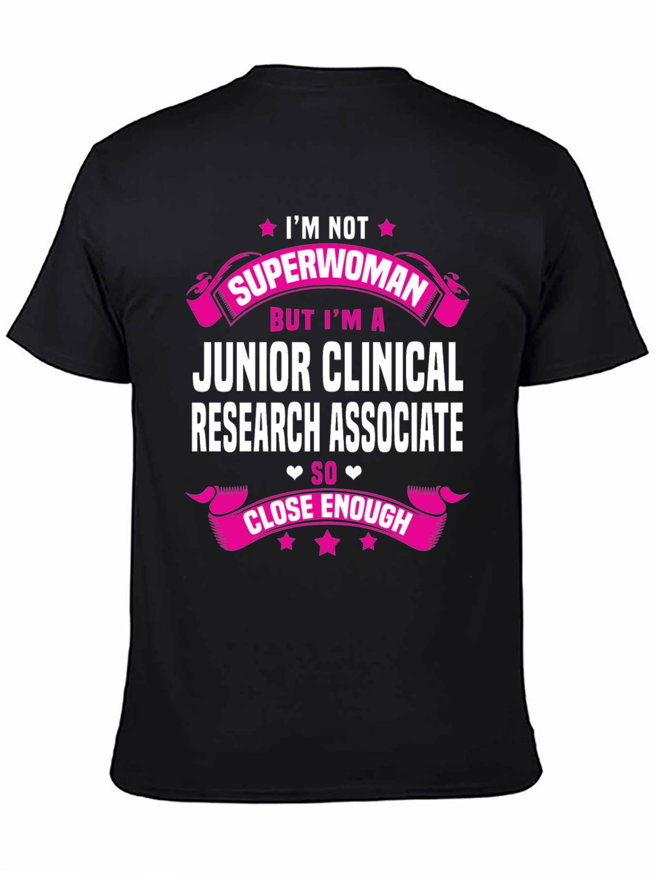 Black Junior Clinical Research Associate T-Shirt view 4
