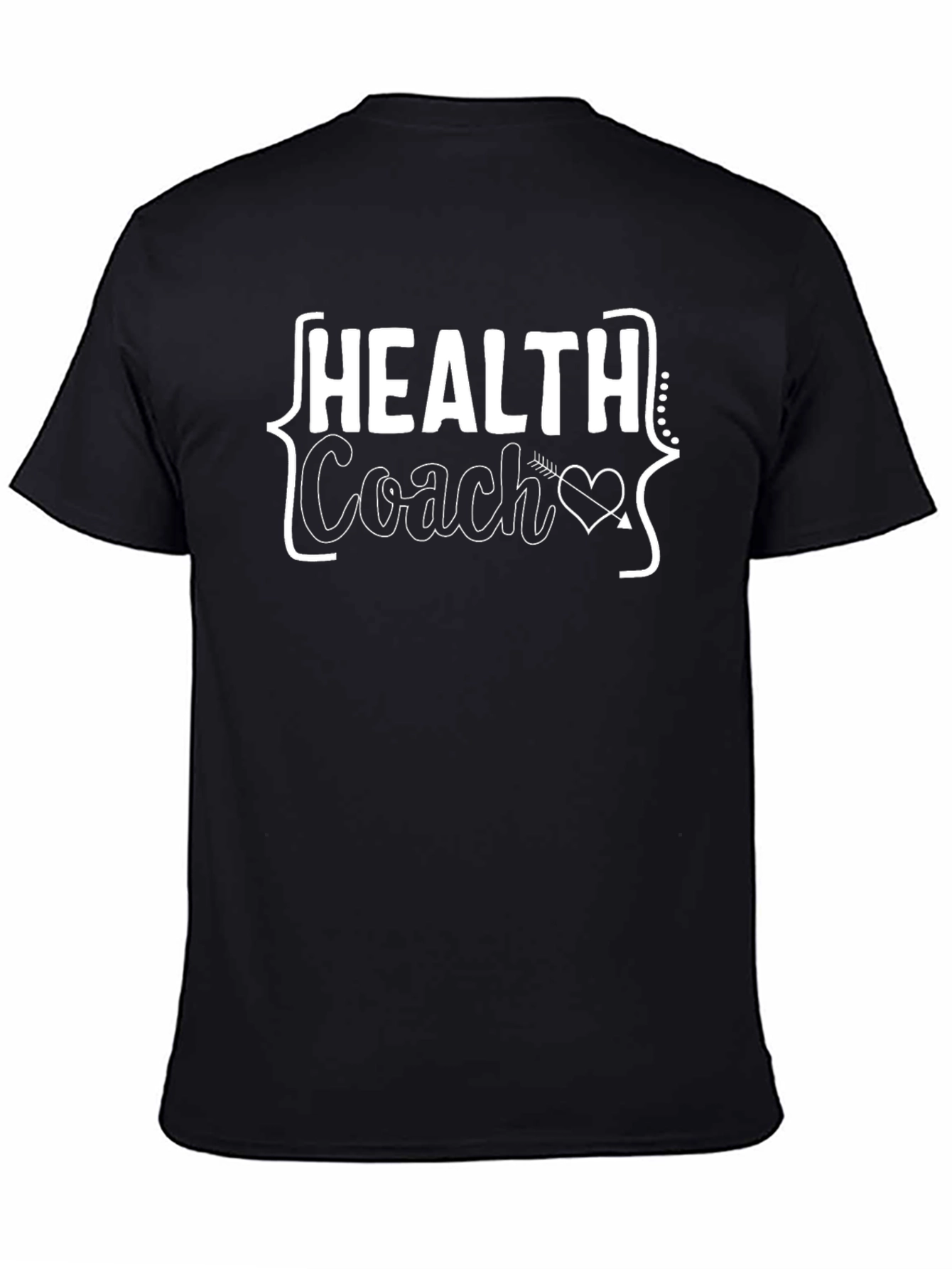 Black Health Coach Graphic T-Shirt view 4