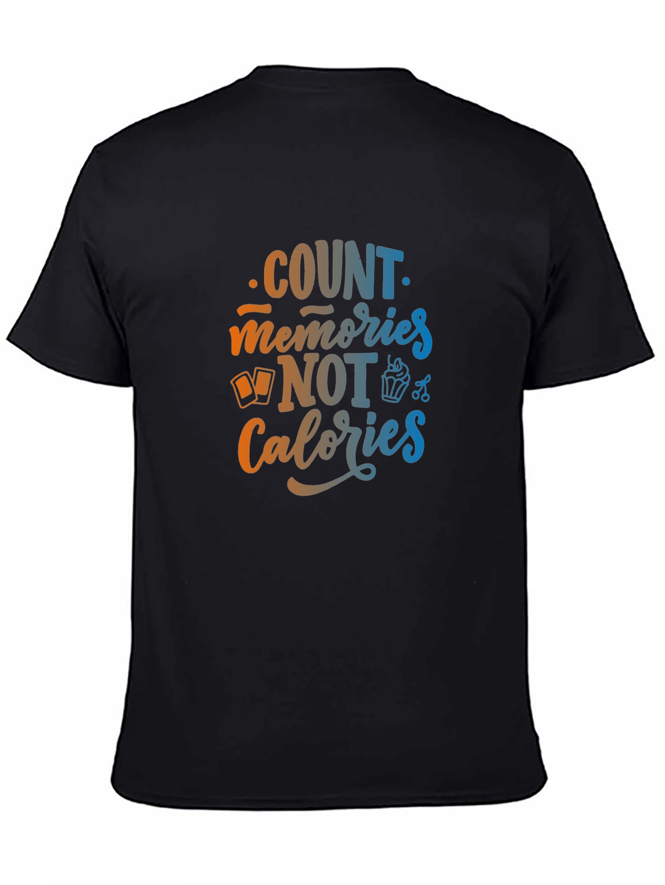 Black Count Memories Not Calories Graphic Tee view 4