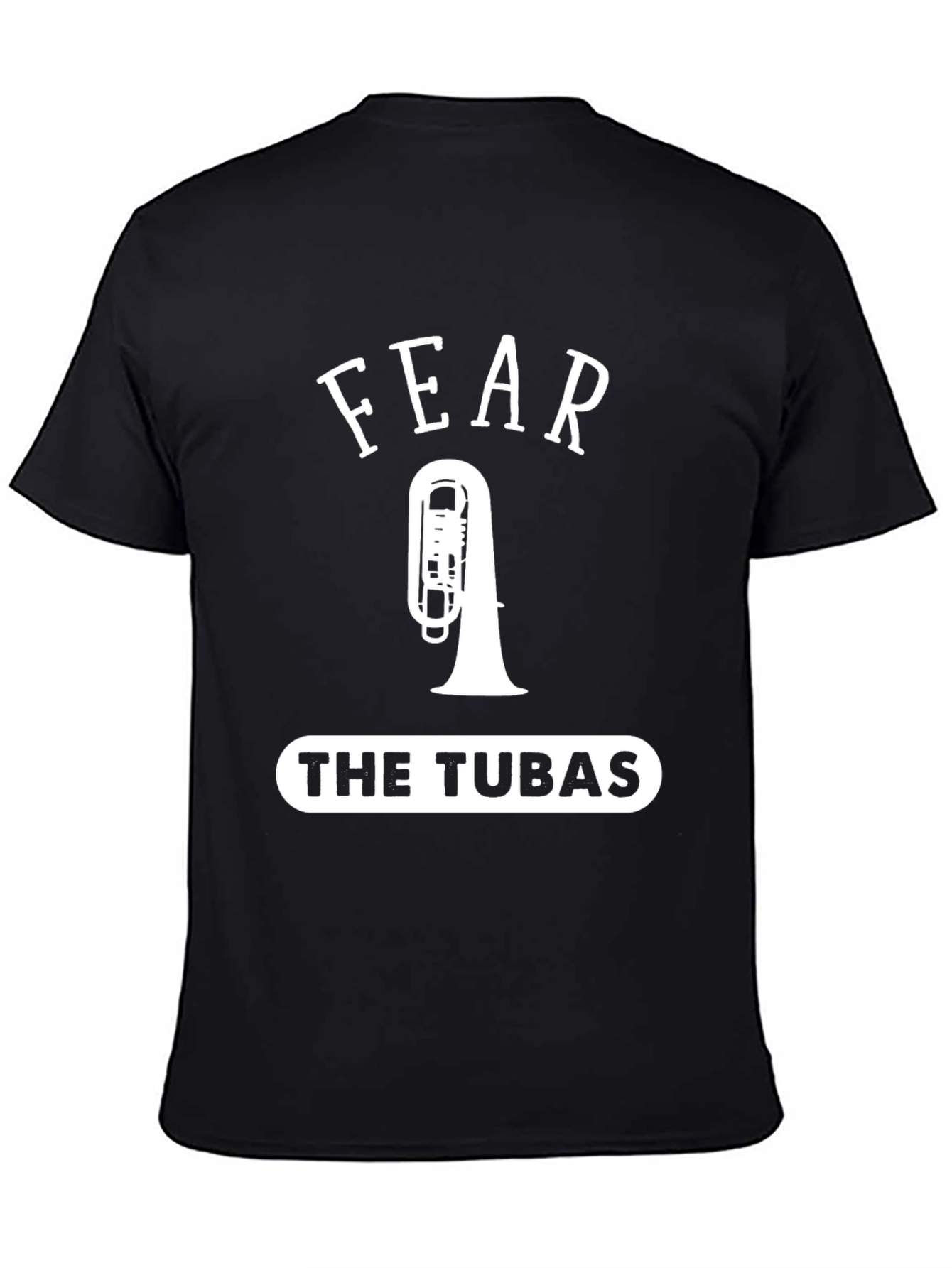 Black Fear The Tubas T-Shirt Funny Band Tee view 4