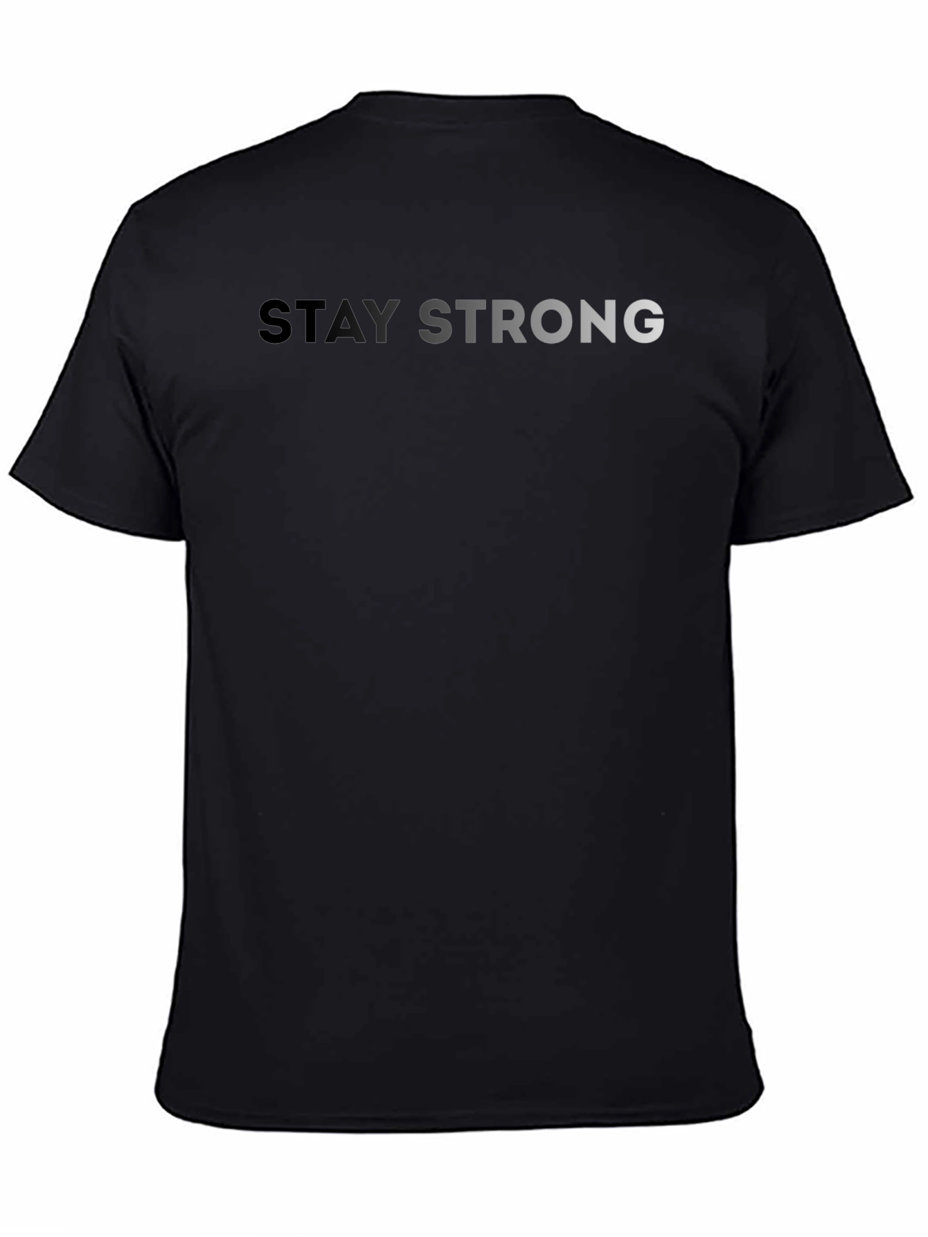 Black Stay Strong Black T-Shirt - Men's Comfort Fit view 4