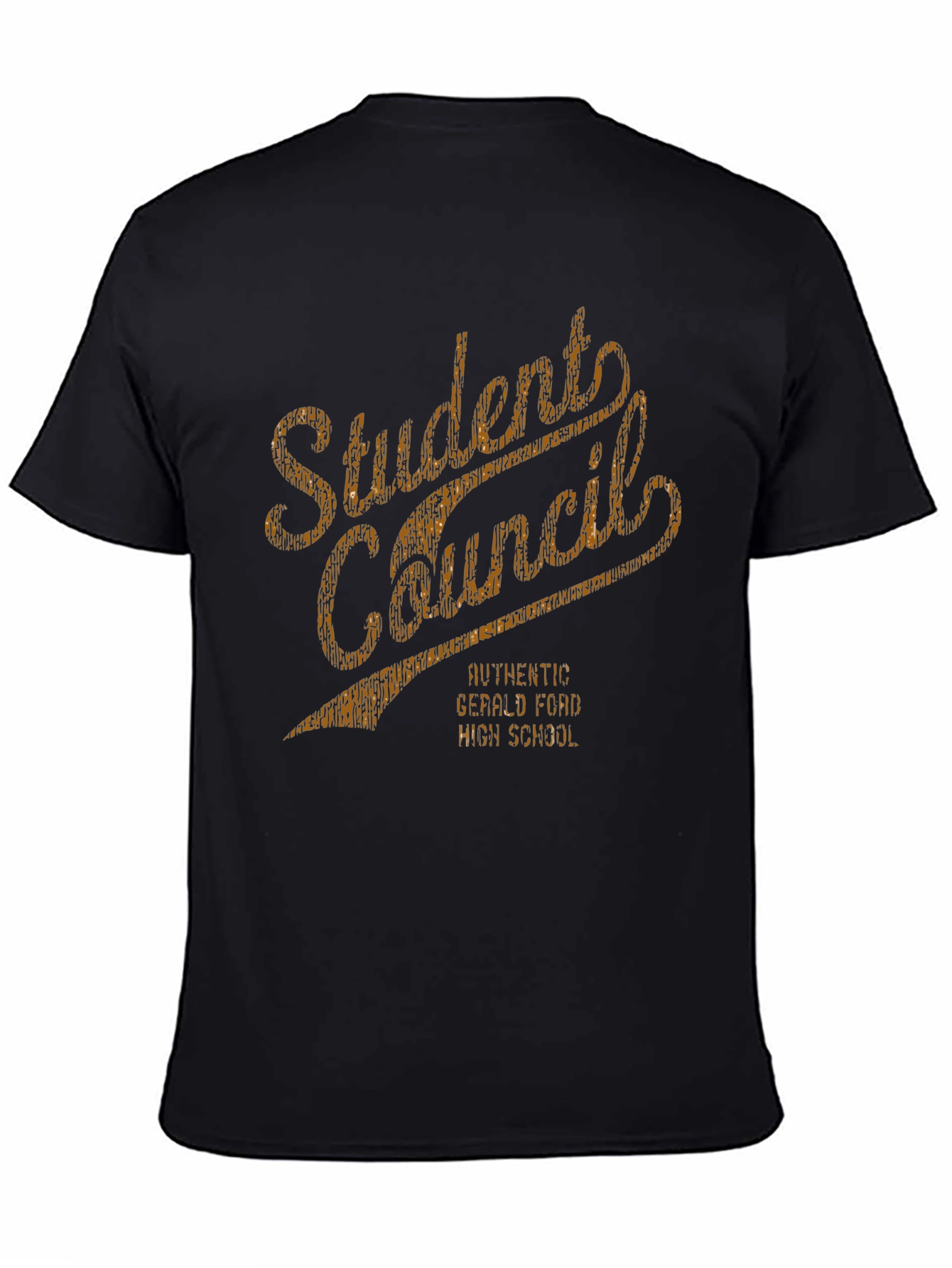 Black Student Council T-Shirt - Retro Style view 4