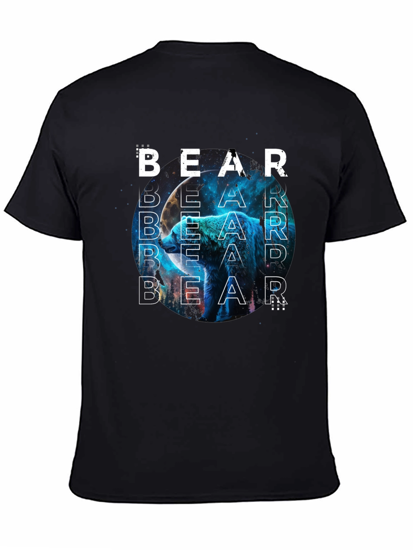 Black Bear Graphic Print T-Shirt - Modern Style view 4