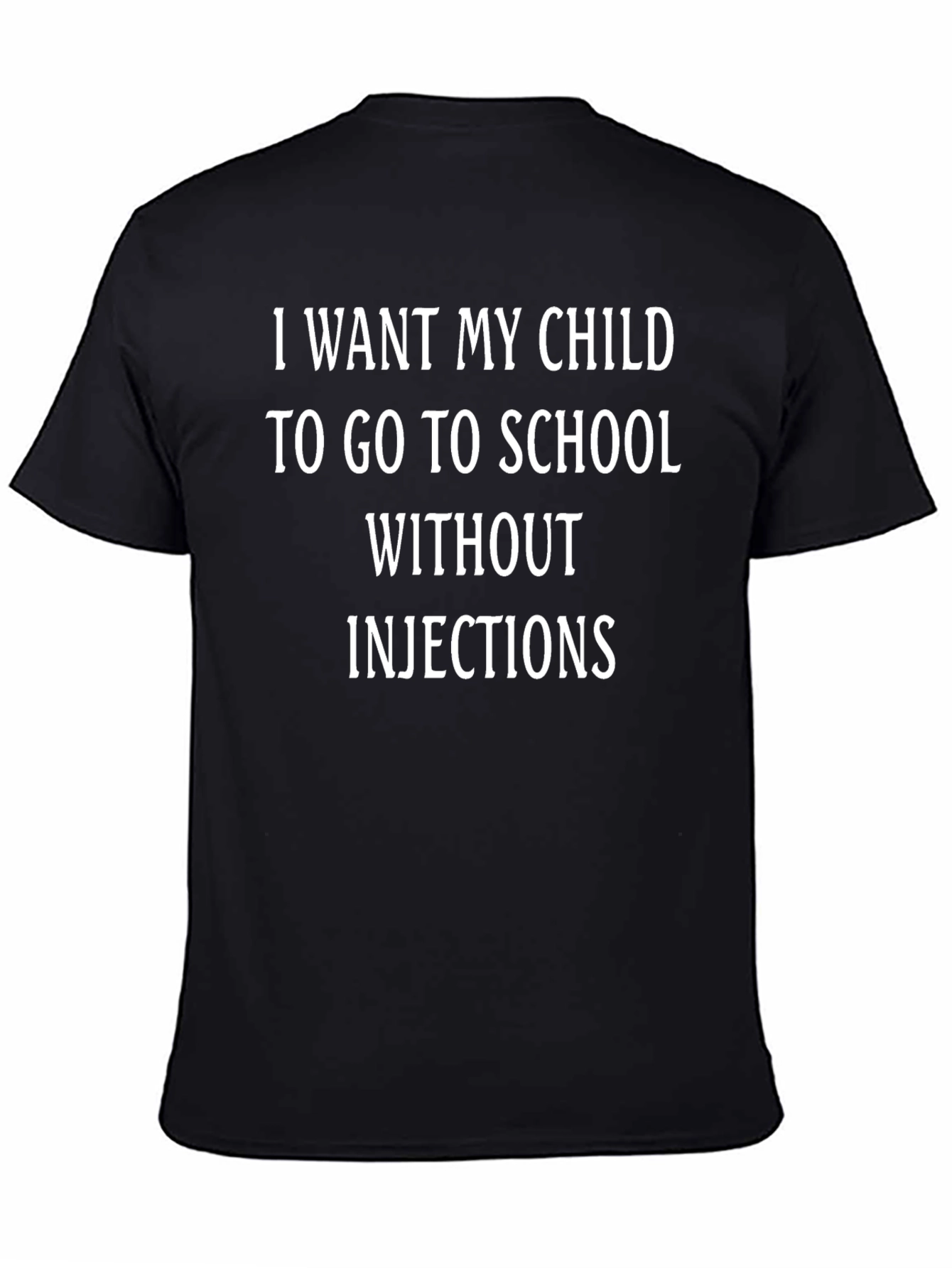 Black School Injection T-Shirt - Anti Vax Tee view 4
