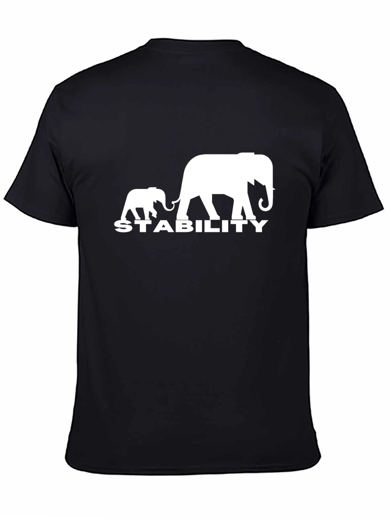 Black Stability Elephant Graphic T-Shirt - Black view 4