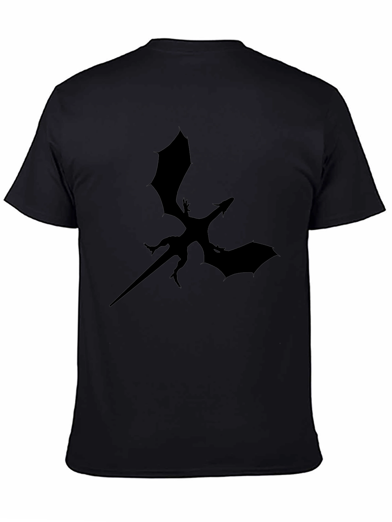 Black Black Dragon Silhouette Graphic Tee - Men's T-Shirt view 4
