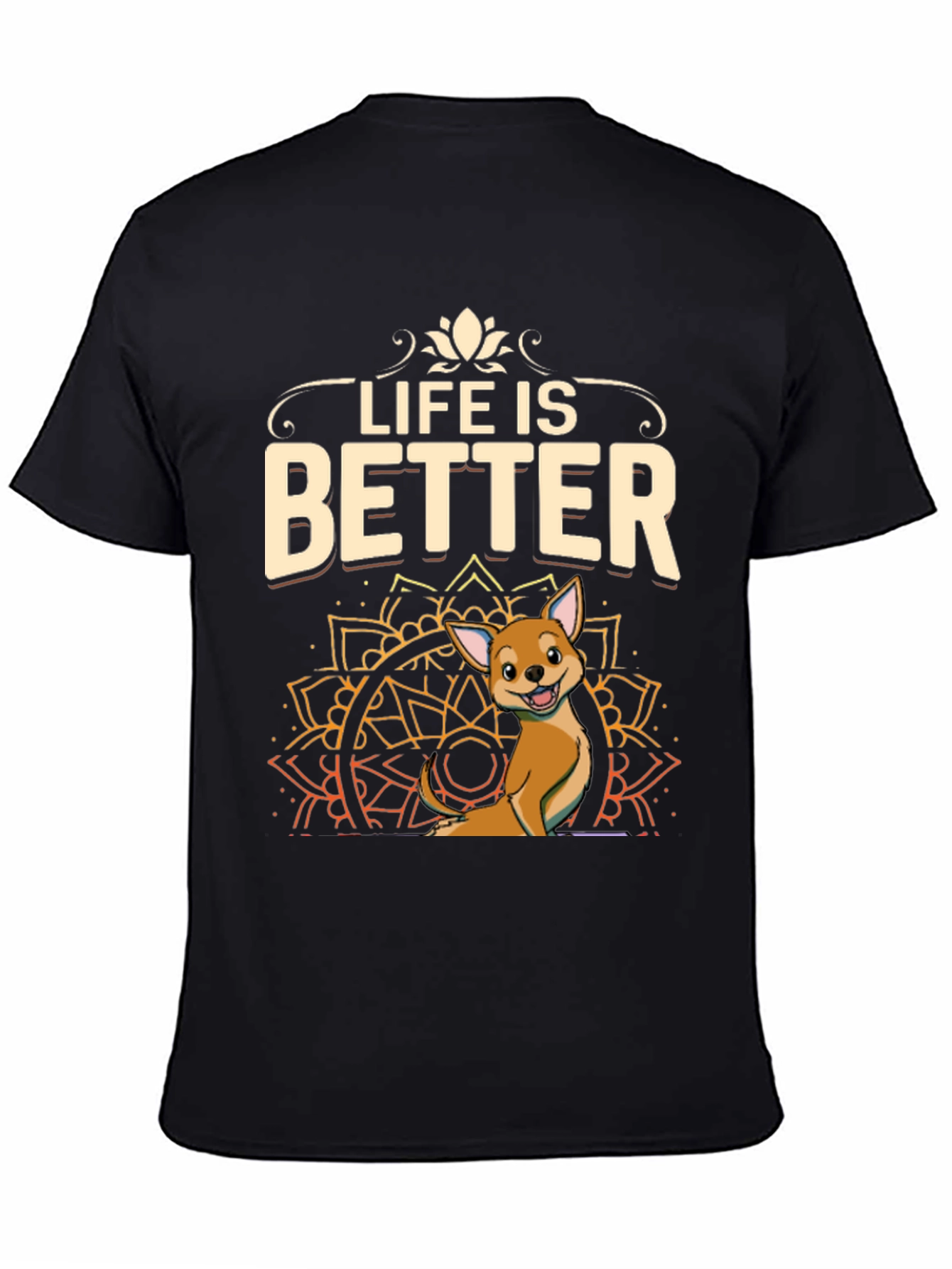 Black Life is Better Dog T-Shirt view 4