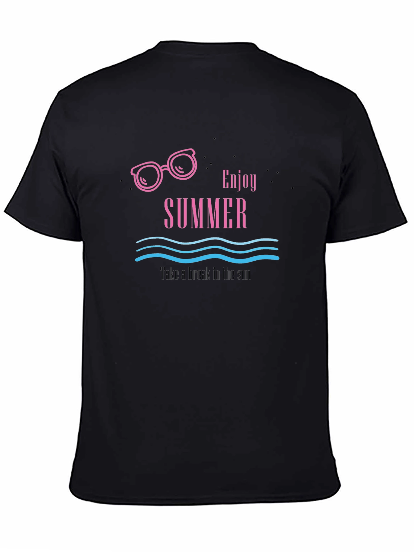 Black Enjoy Summer Graphic Tee view 4