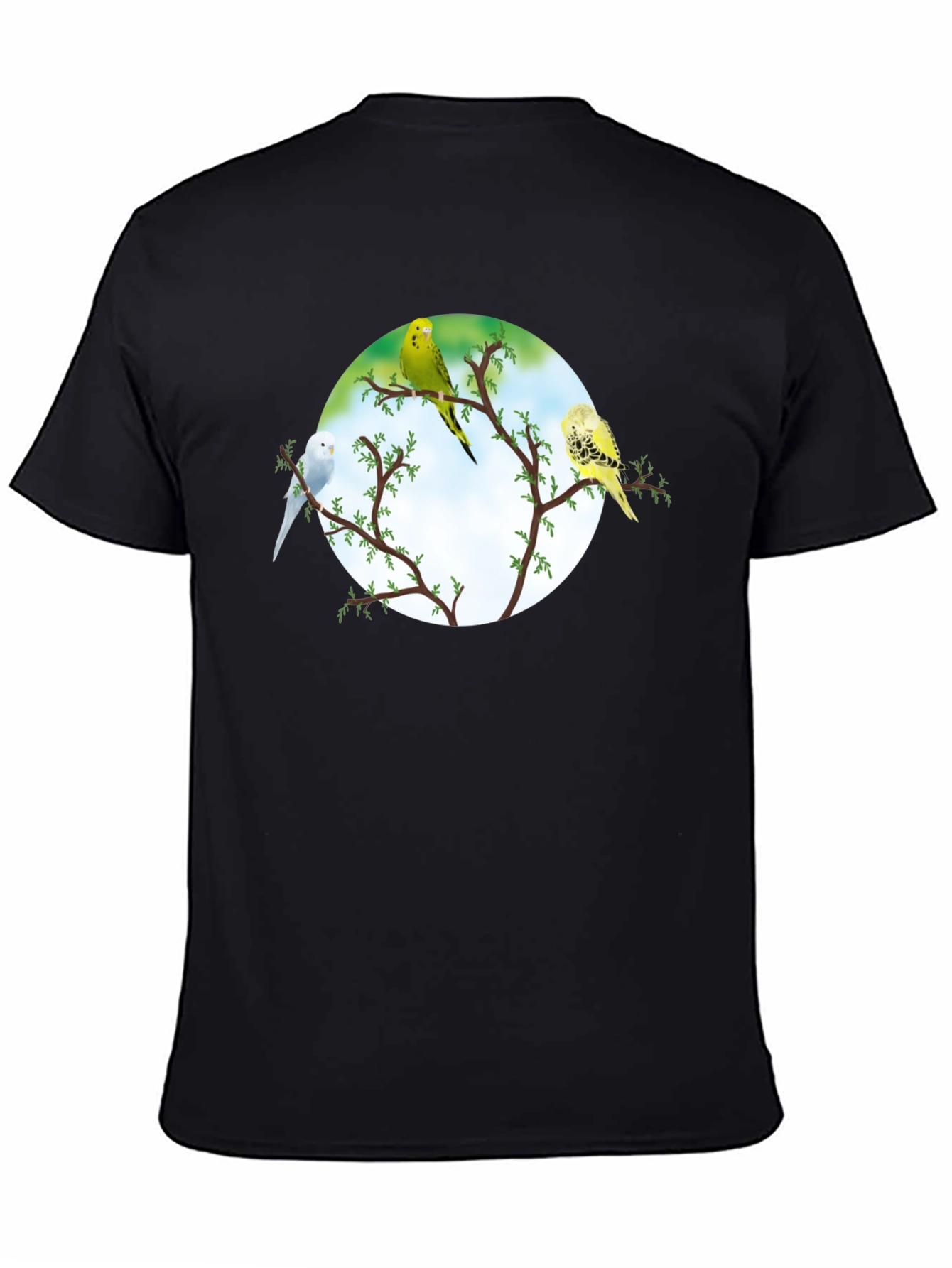 Black Parakeet Tree Black Tee view 4