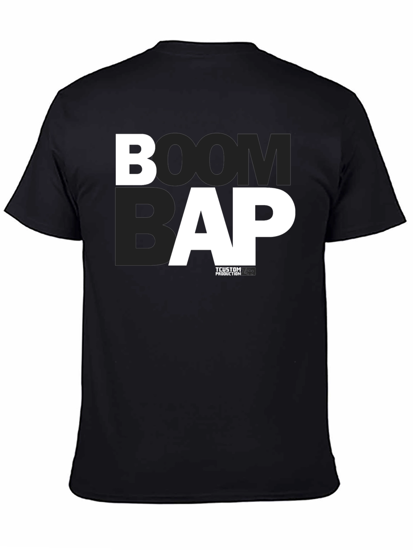 Black Boom Bap Graphic Tee - Black Cotton T-Shirt view 4