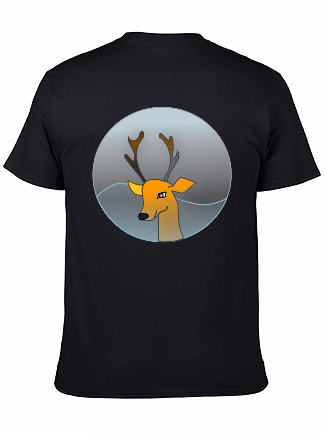 Black Deer Graphic Tee - Men's Black T-Shirt view 4
