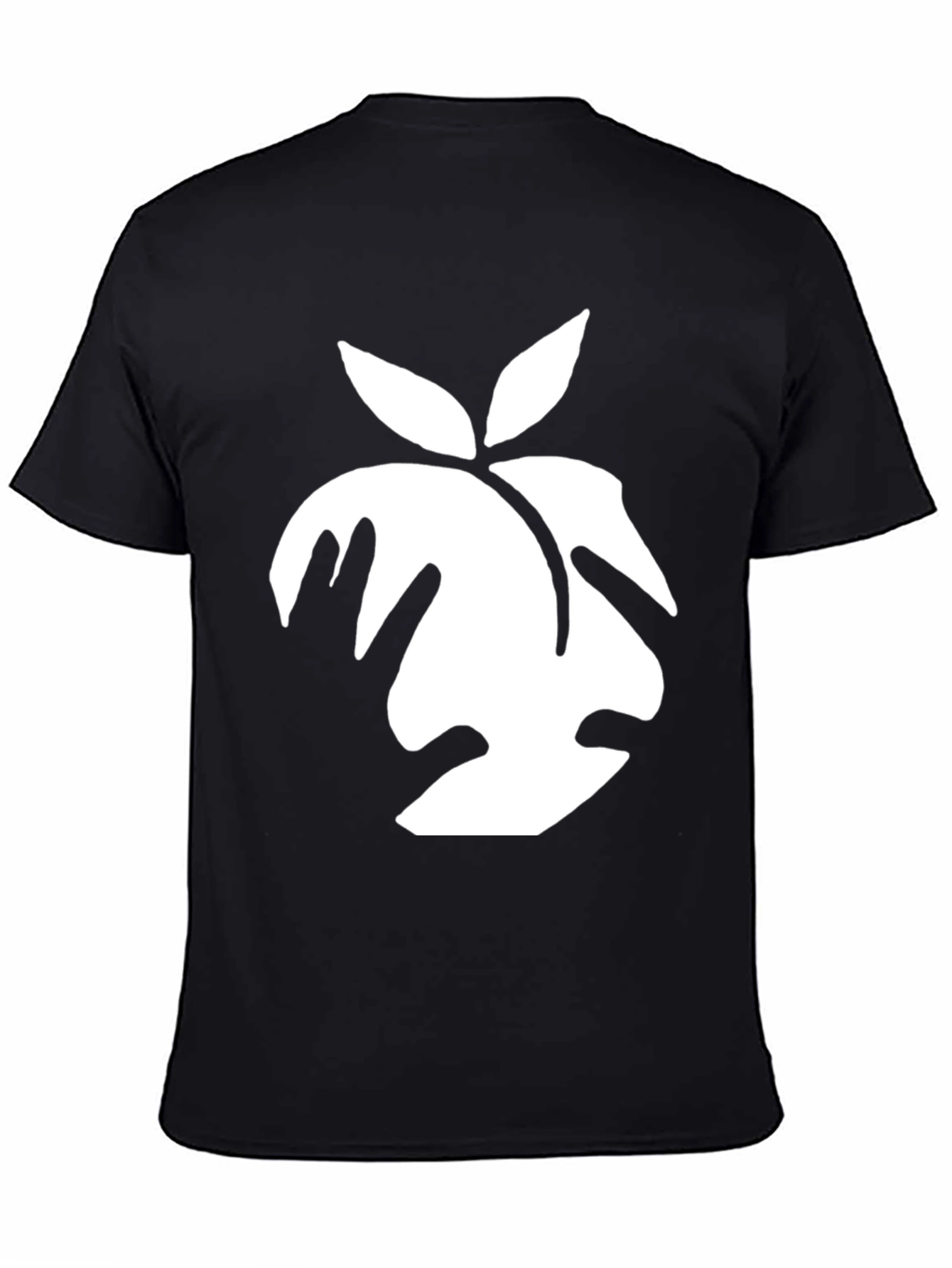 Black Peach Graphic Black T-Shirt - Soft Cotton Blend view 4