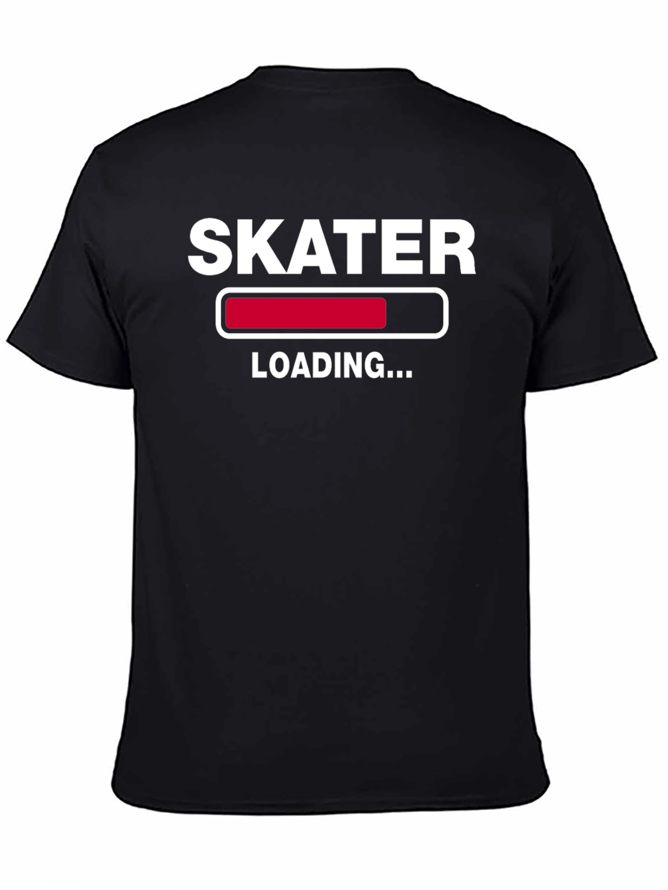 Black Skater Loading T-Shirt - Funny Graphic Tee view 4