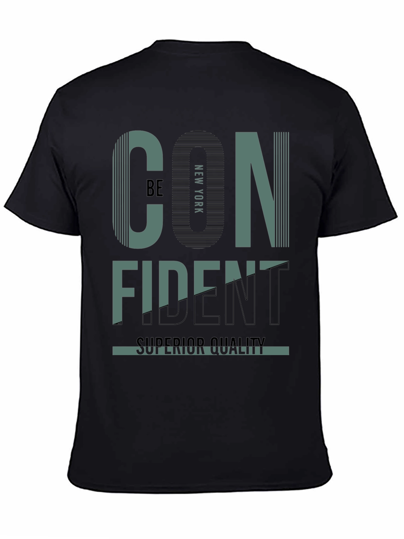 Black Confident New York Graphic Print Black T-Shirt view 4