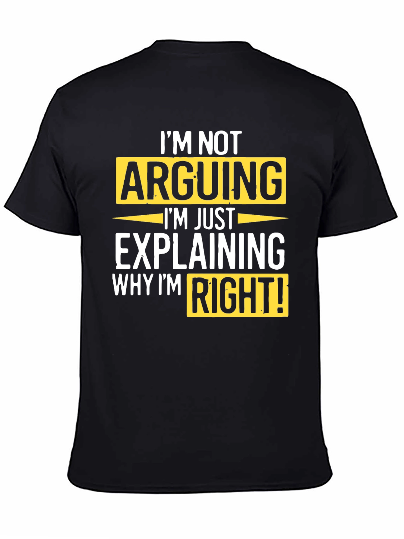 Black I'm Not Arguing T-Shirt view 4