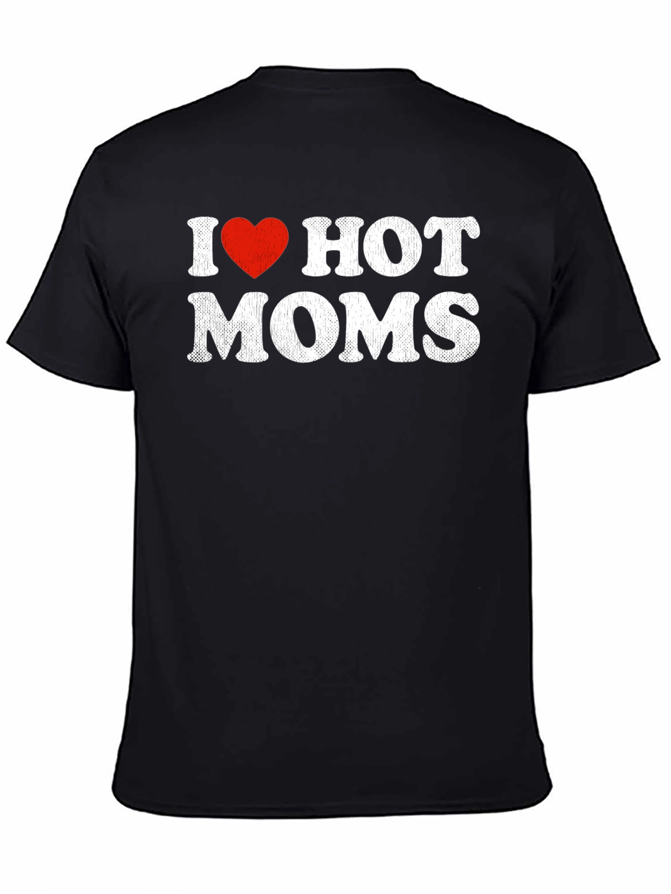 Black I Heart Hot Moms T-Shirt - Graphic Tee view 4