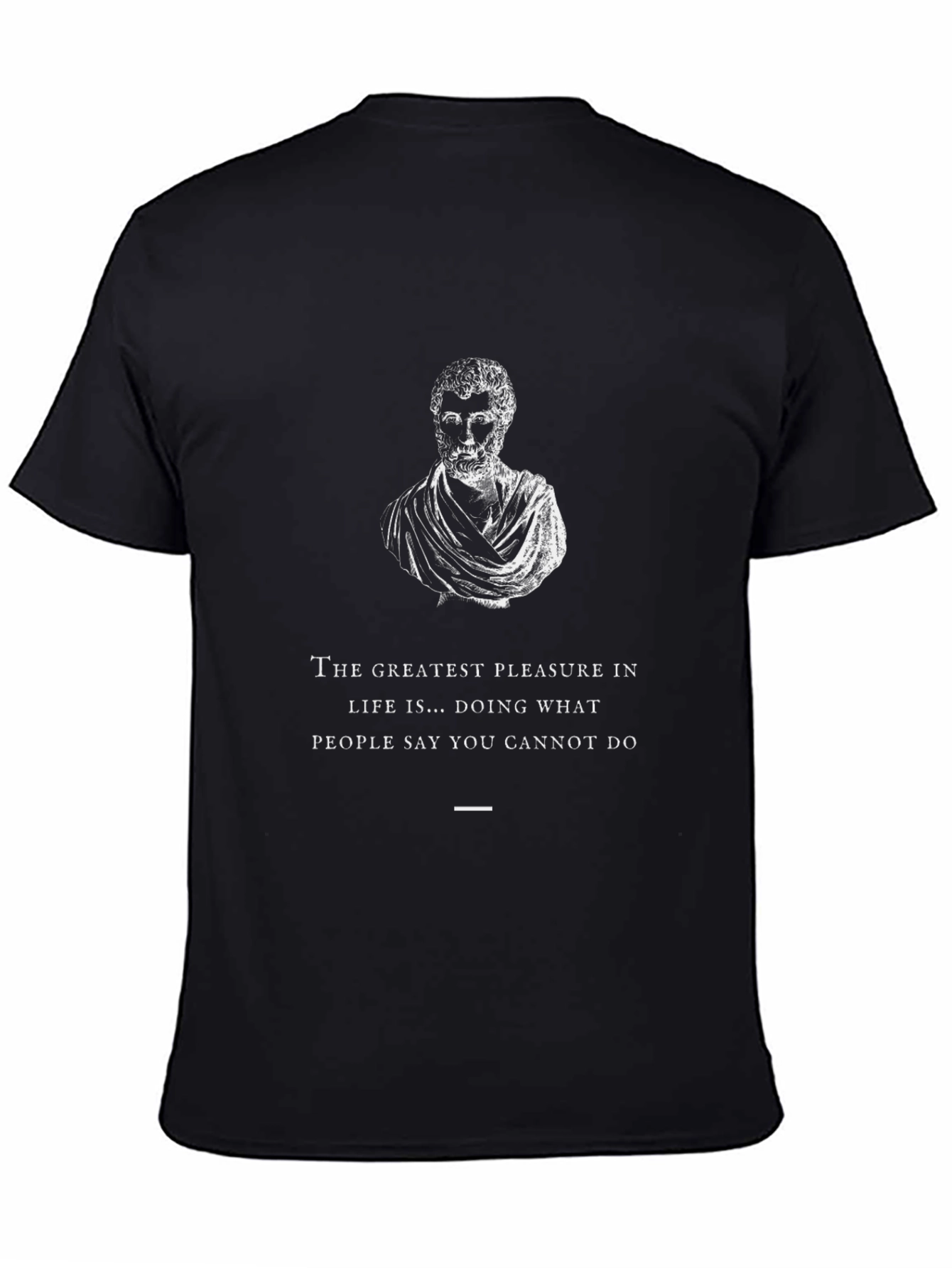 Black Inspirational Quote T-Shirt - Black view 4