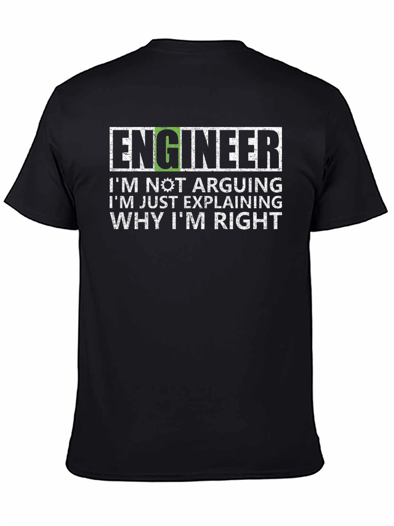 Black Engineer Explaining T-Shirt - Funny Sarcastic Tee view 4