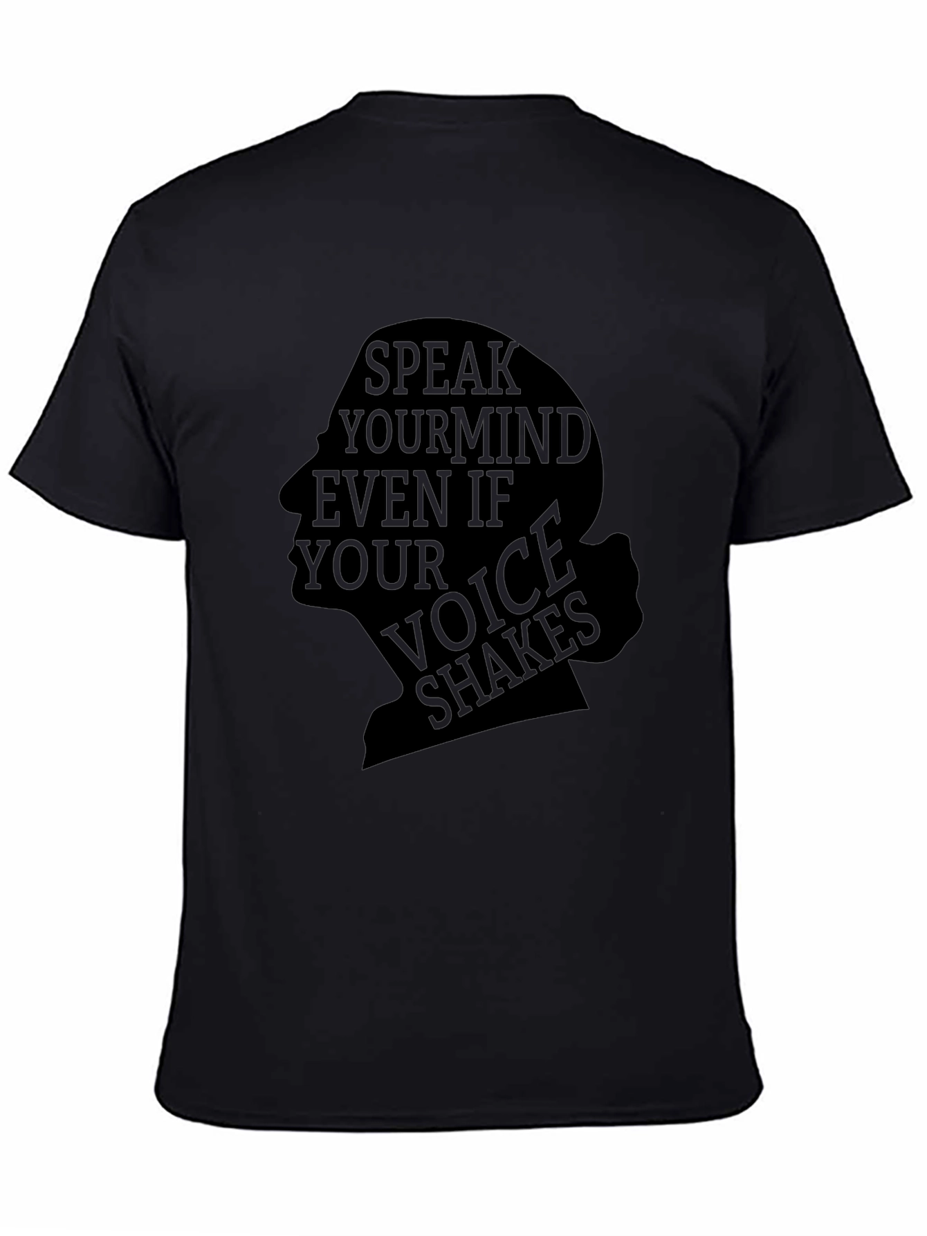 Black Speak Your Mind Black Graphic Tee view 4
