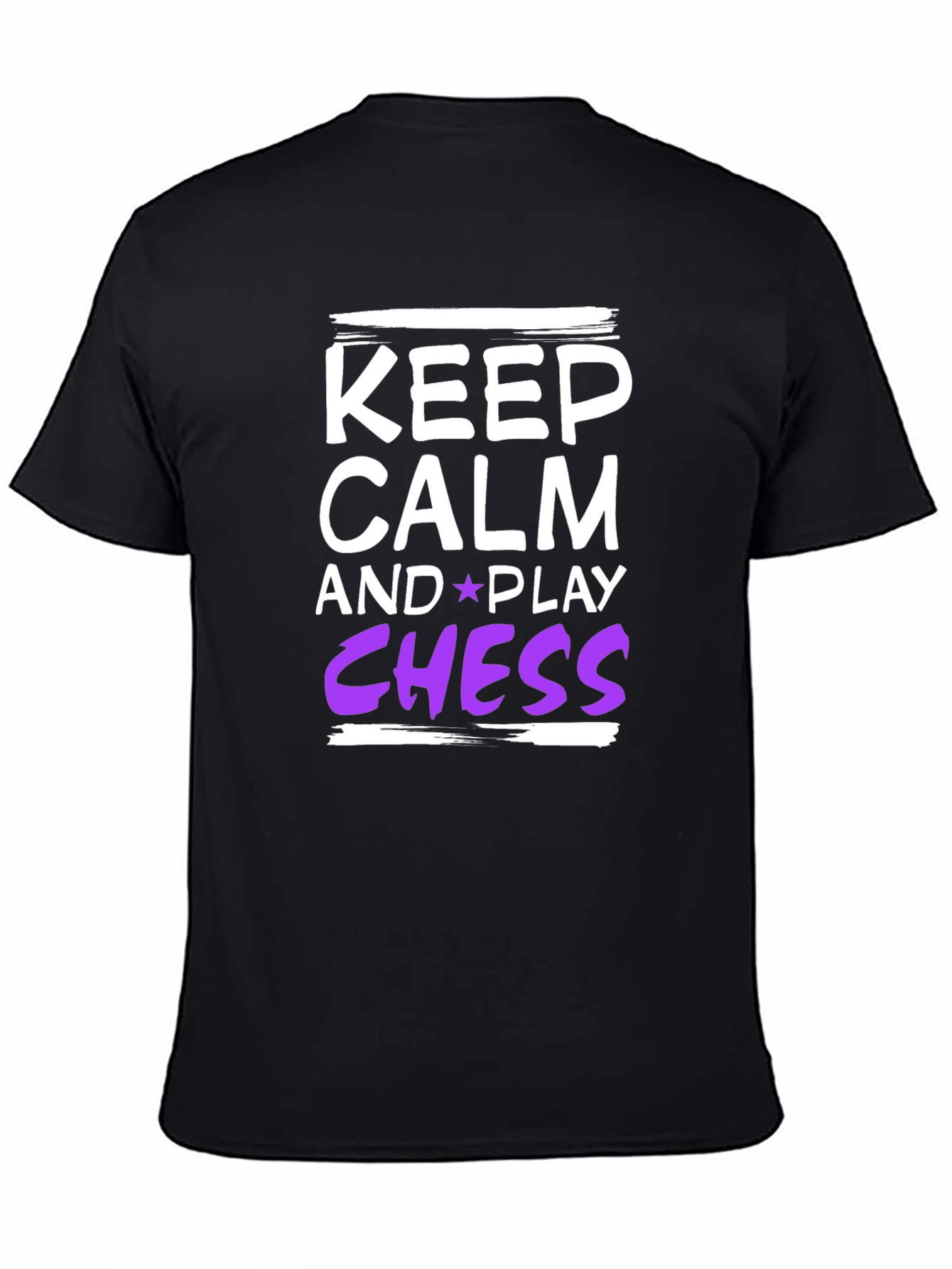 Black Keep Calm and Play Chess T-Shirt view 4