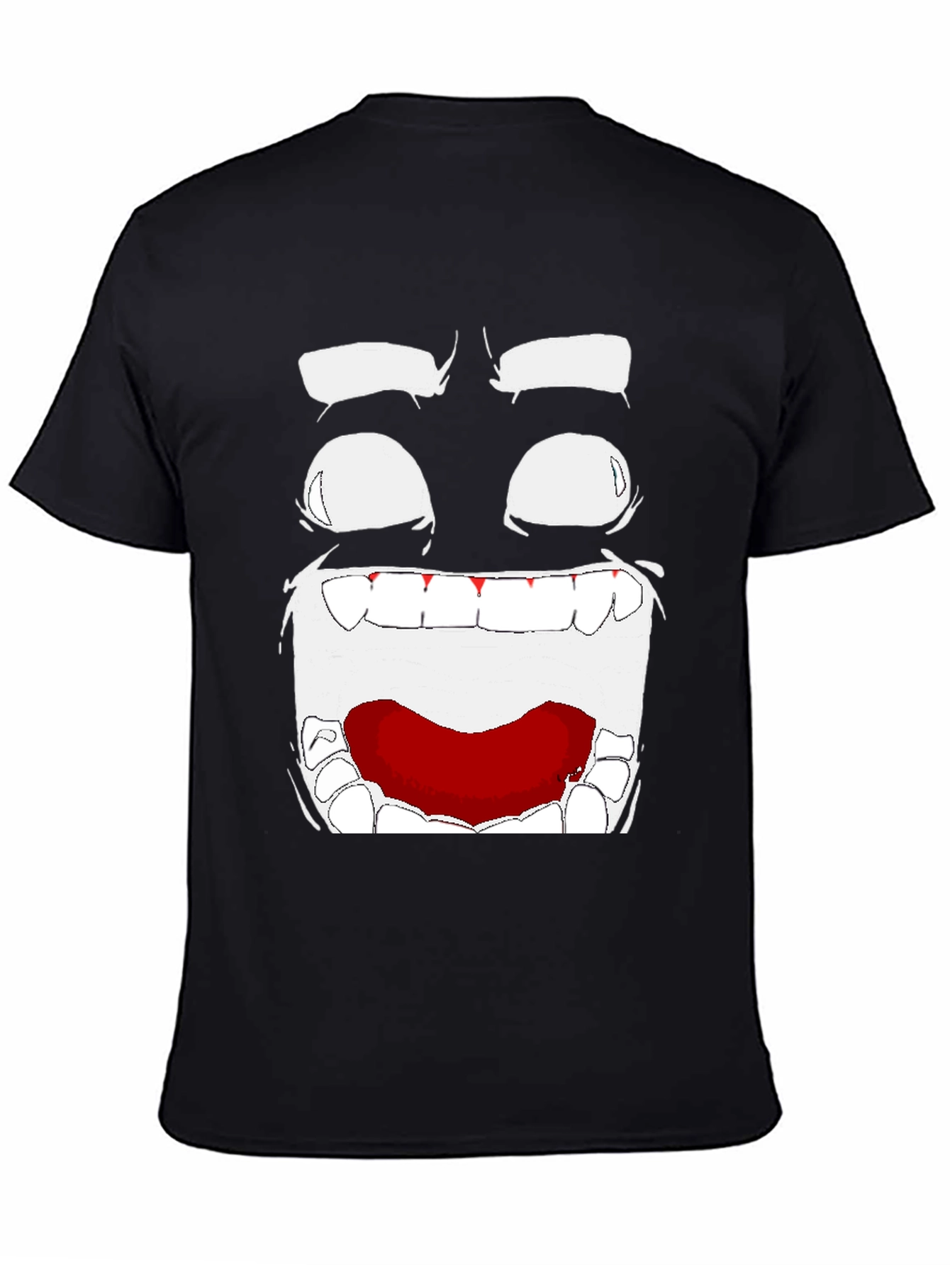 Black Abstract Face Graphic T-Shirt view 4