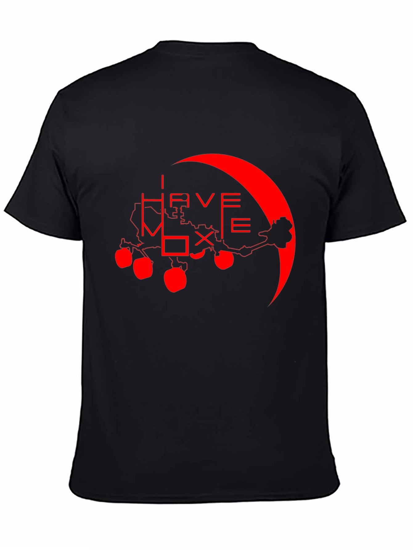 Black I Have More Axes T-Shirt - Red Graphic Print view 4