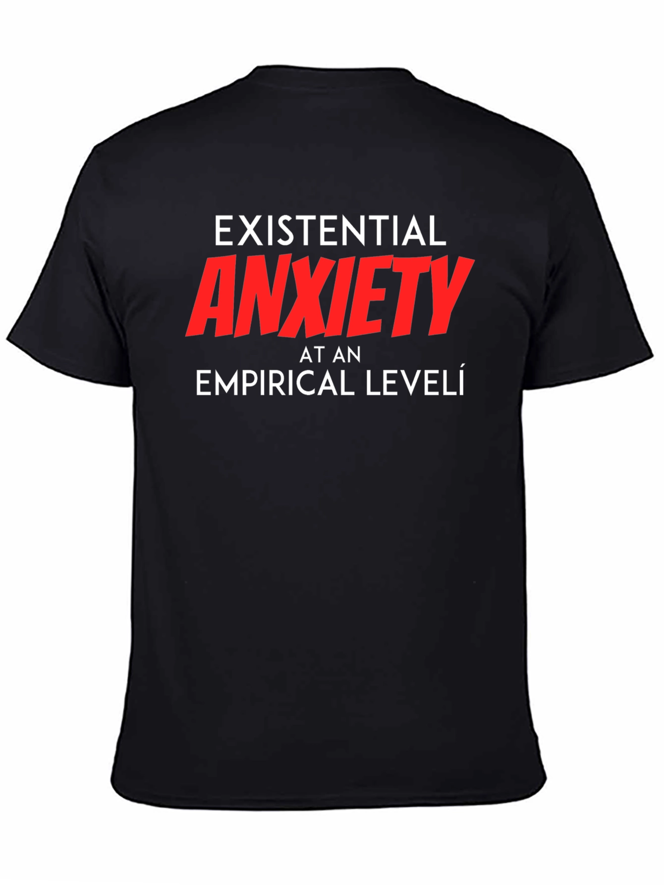 Black Existential Anxiety Graphic Tee view 4